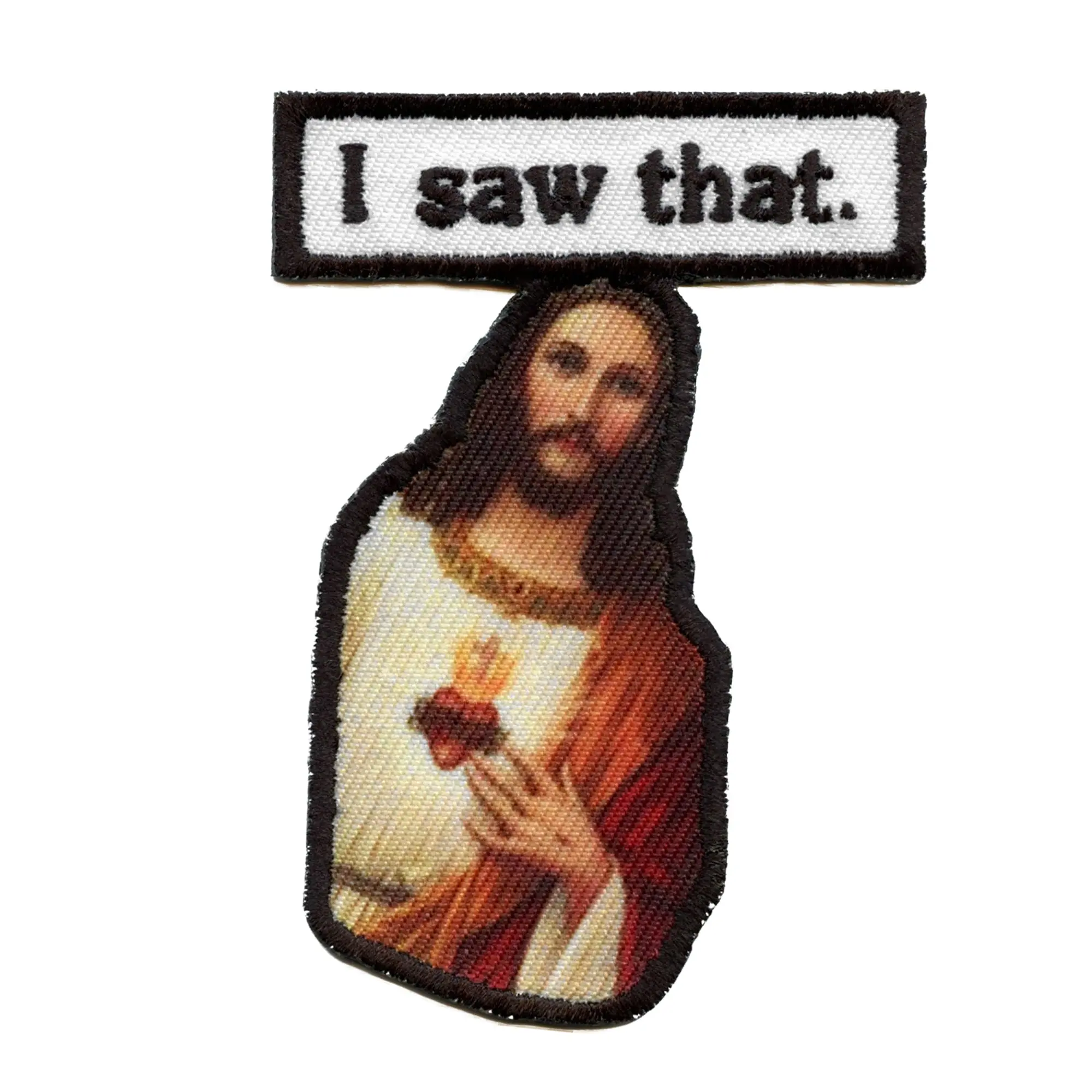 Jesus Is Always Watching Patch Funny Always Watching Embroidered Iron On