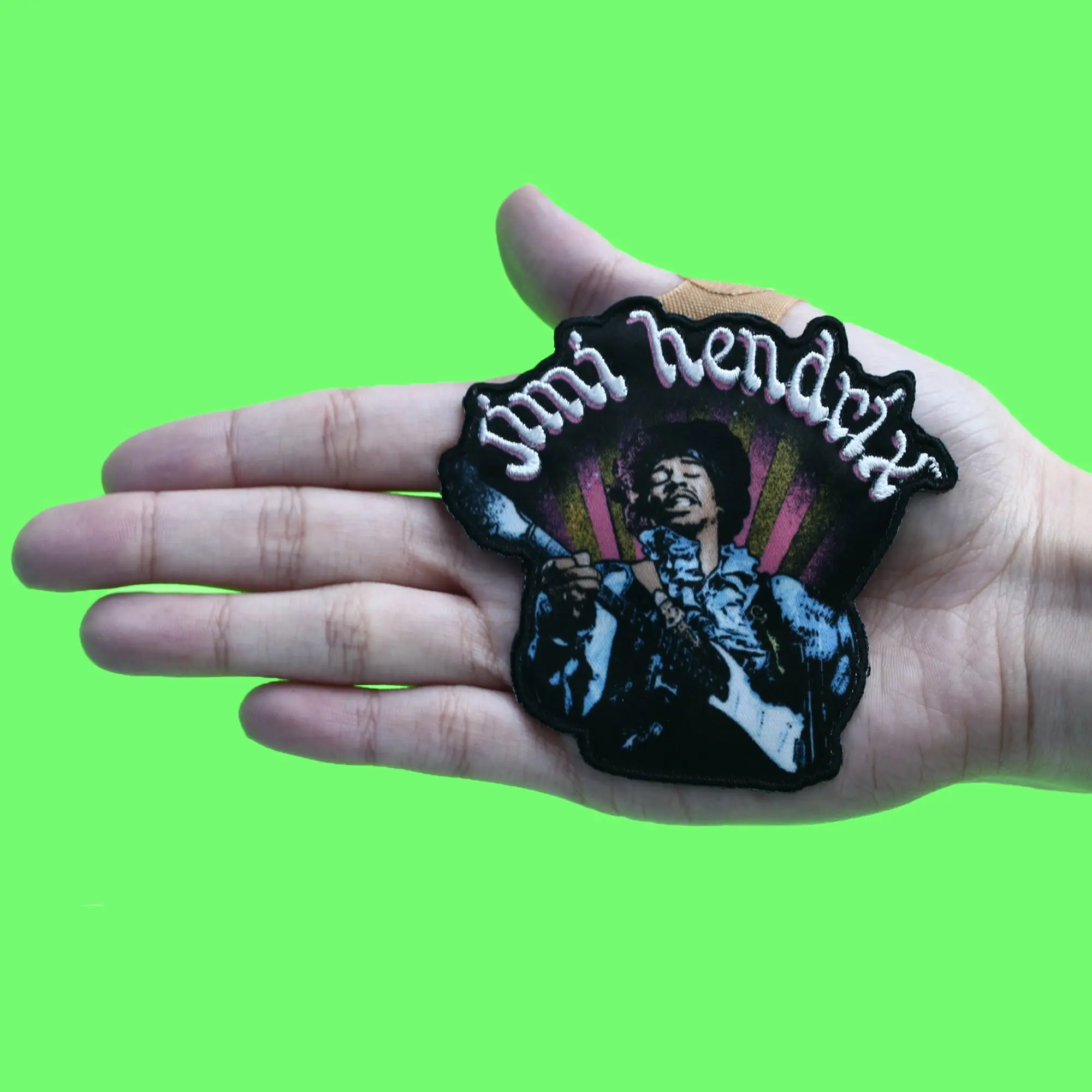 Jimi Hendrix Rays Patch American 60's Songwriter Sublimated Embroidered Iron On - Image 2