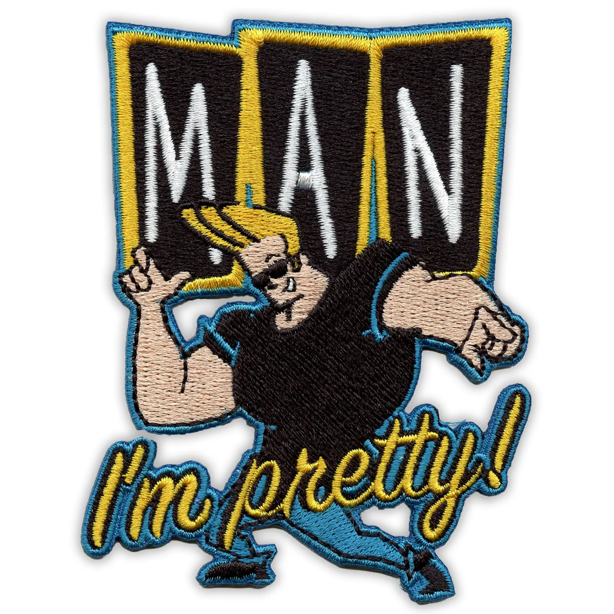 Johnny Bravo I'm Pretty Pose Patch Cartoon Network Animation Embroidered Iron On
