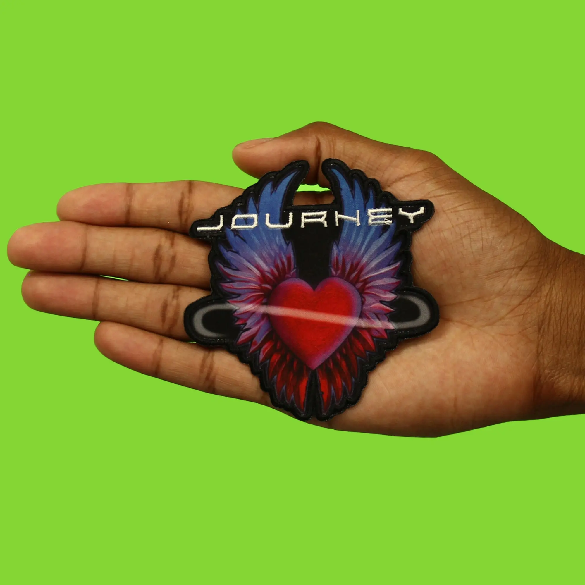 Journey Heart Wings Patch Soft Rock Band Embroidered Iron On - Image 2
