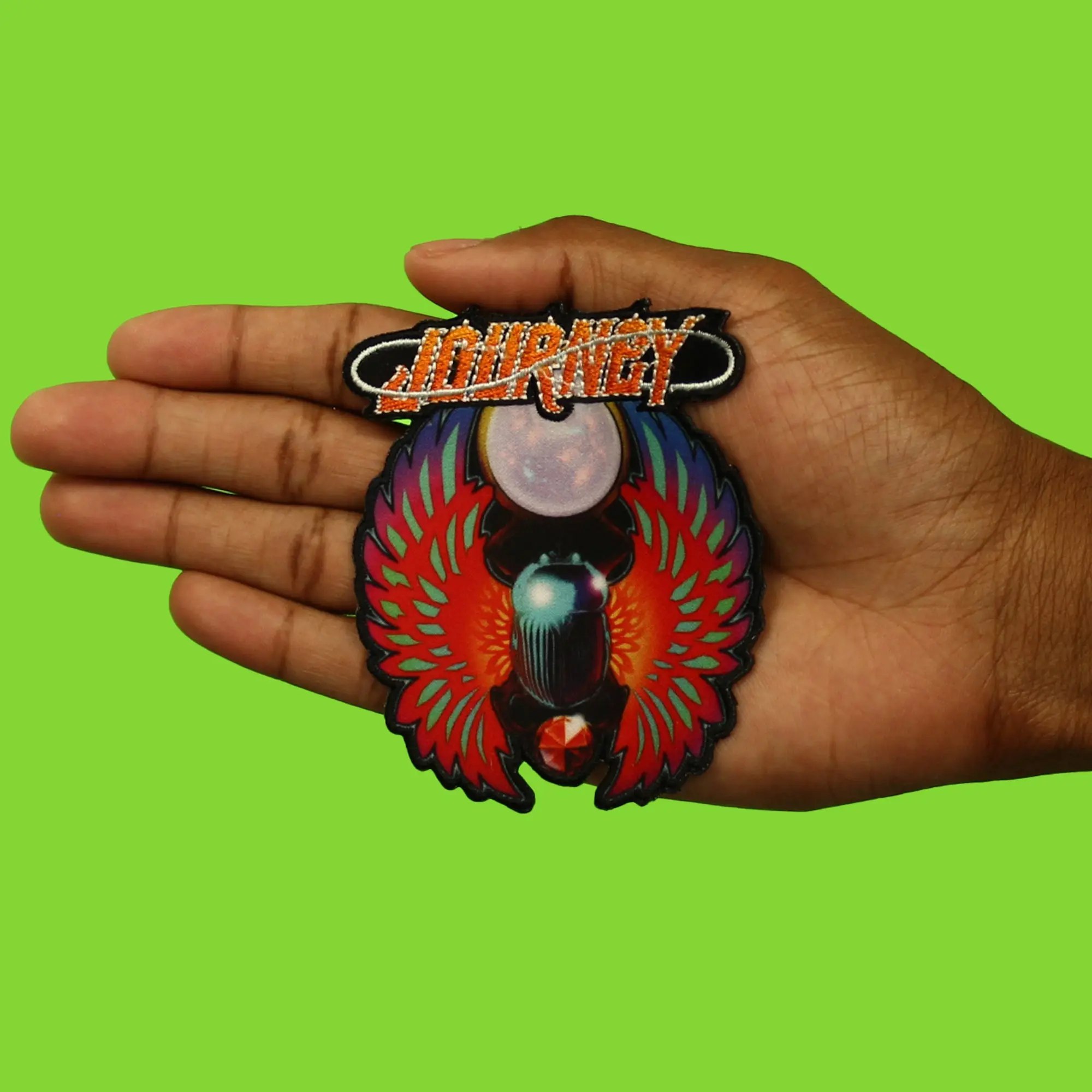 Journey Scarab Wings Patch Soft Rock Band Embroidered Iron On - Image 2