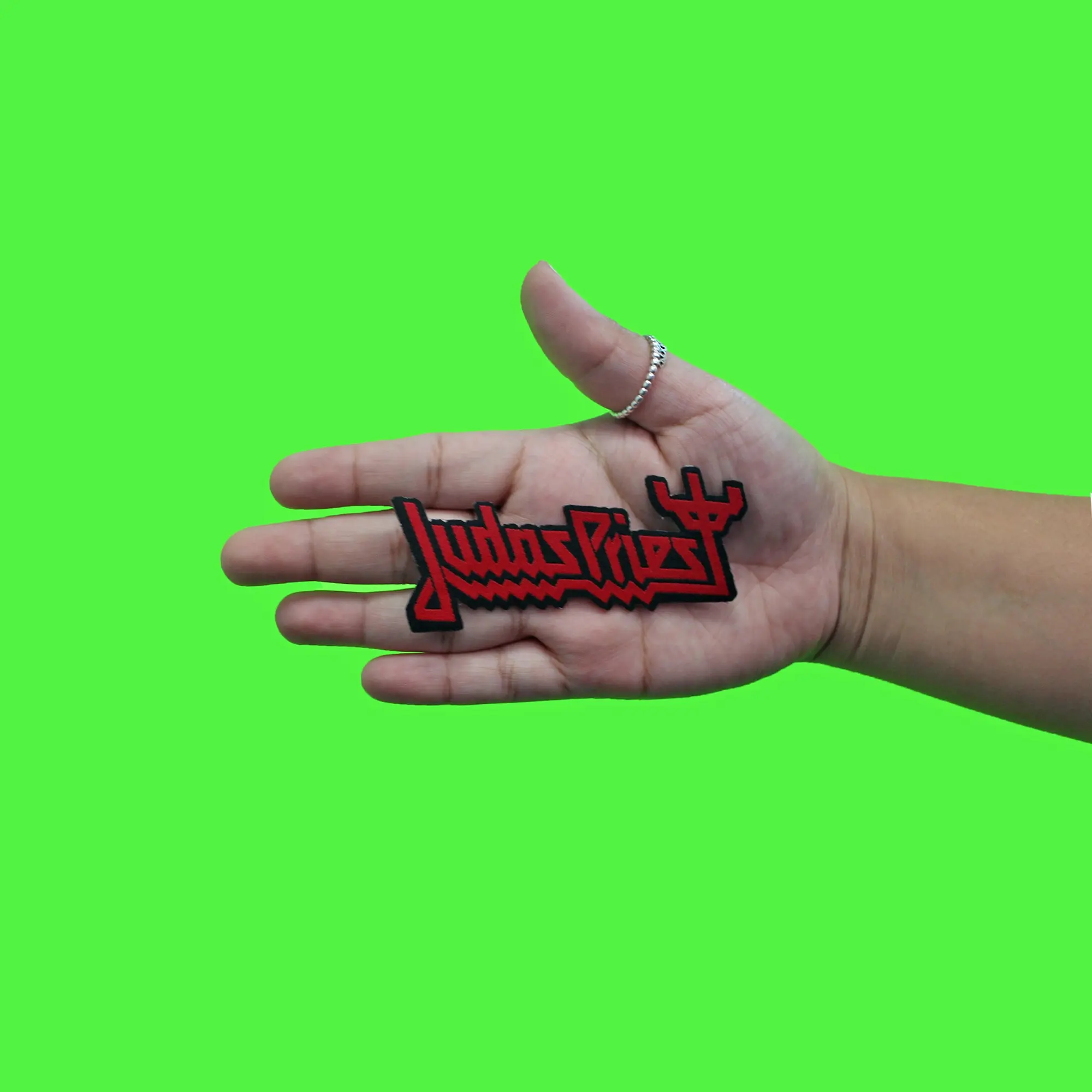 Judas Priest Standard Cut Out Patch Heavy Metal Band Woven Sew On - Image 2