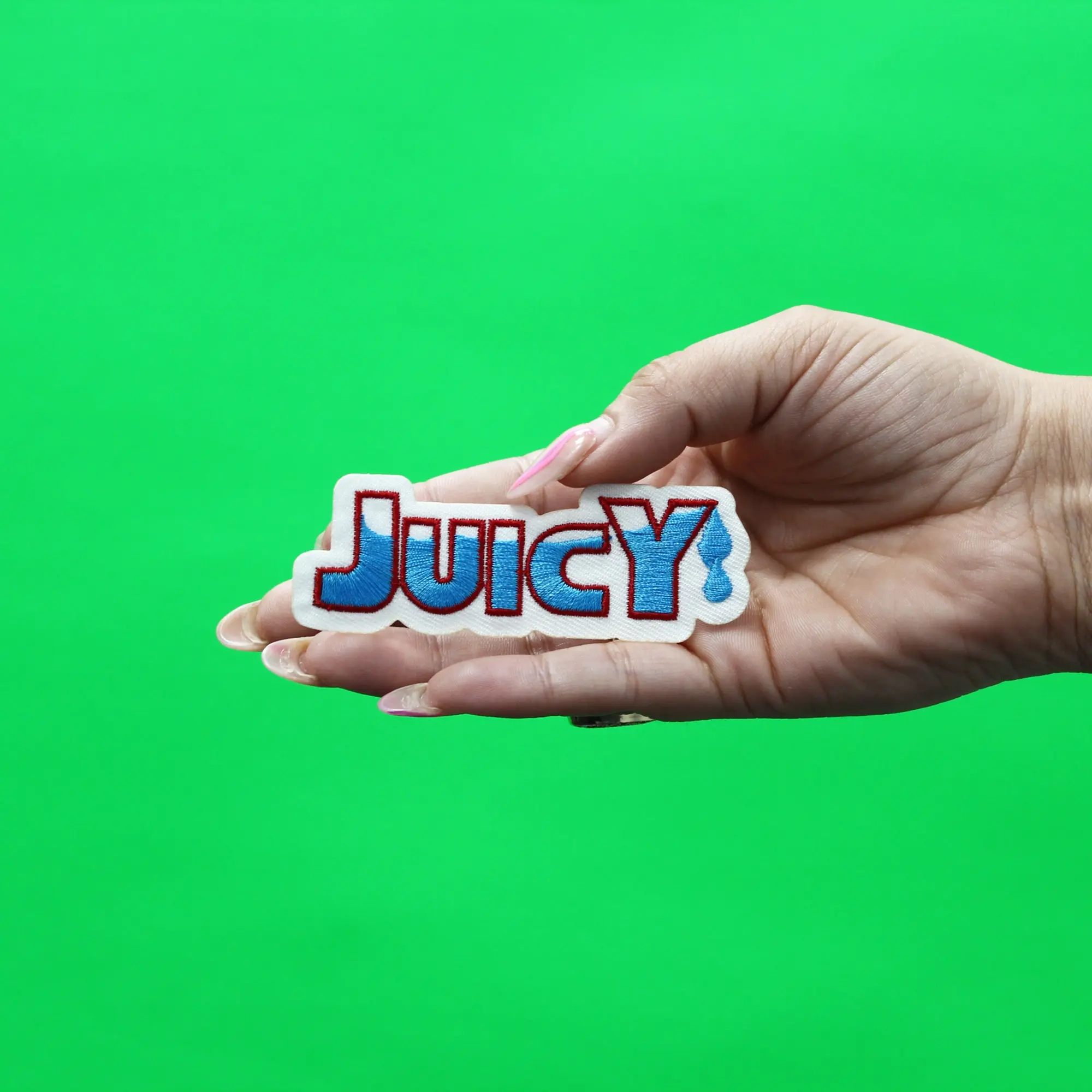 'Juicy' Wet Iron On Embroidered Patch - Image 2
