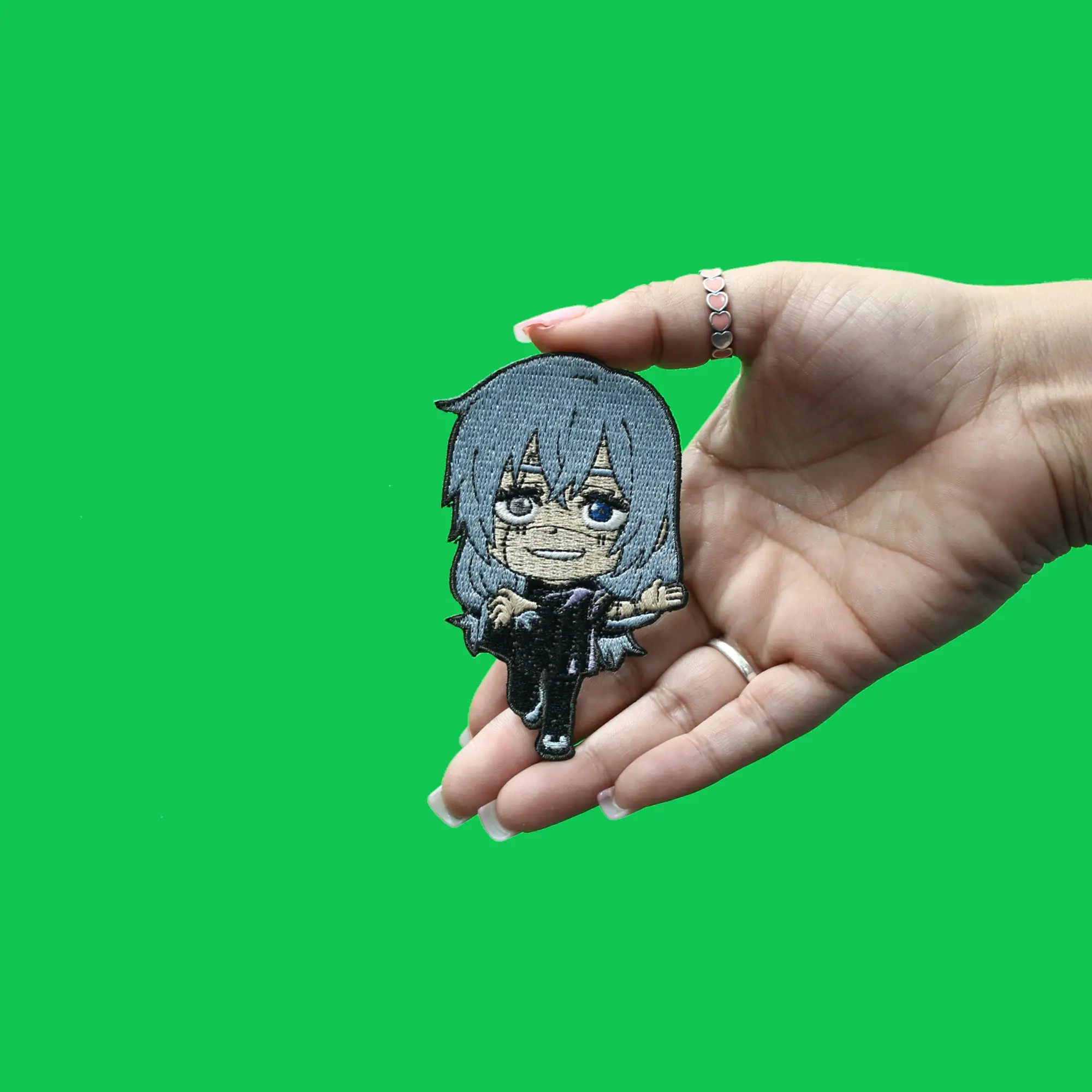 Jujutsu Kaisen Mahito Chibi Patch High School Blindfold Embroidered Iron On - Image 2