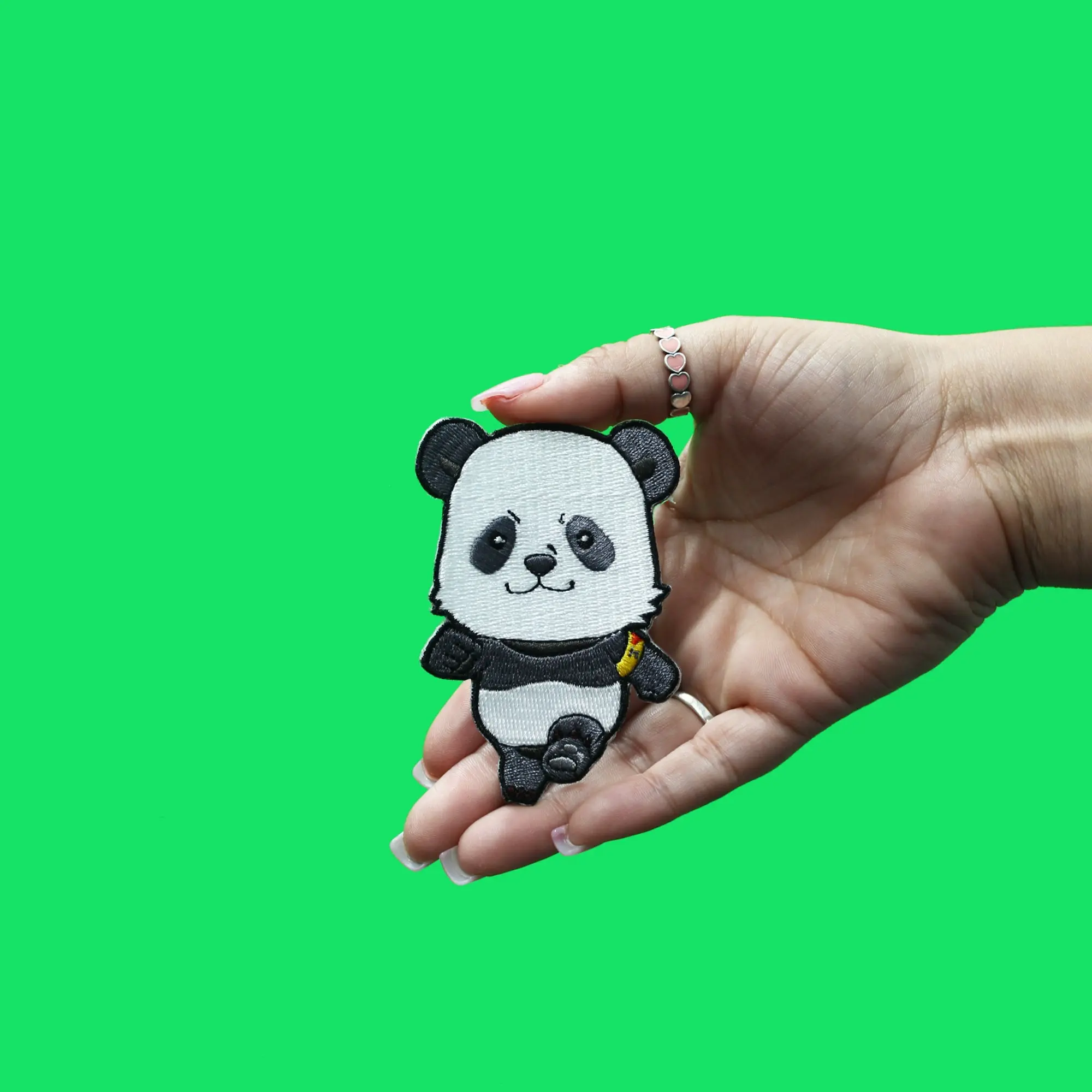 Jujutsu Kaisen Panda Chibi Patch Demon Hunter Hero Embroidered Iron On - Image 2
