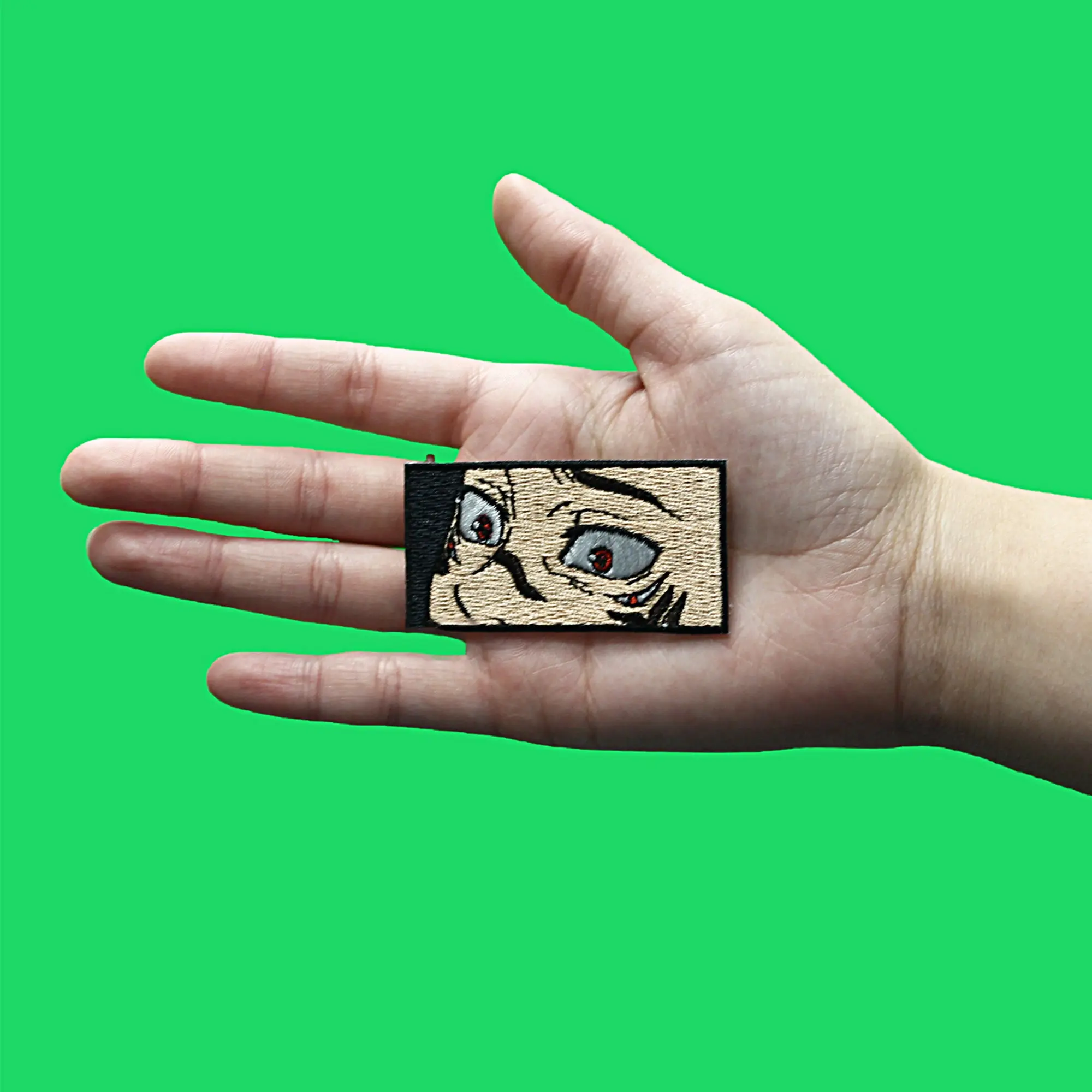 Jujutsu Kaisen Shocked Sukuna Patch Scared Red Eyes Embroidered Iron On - Image 2