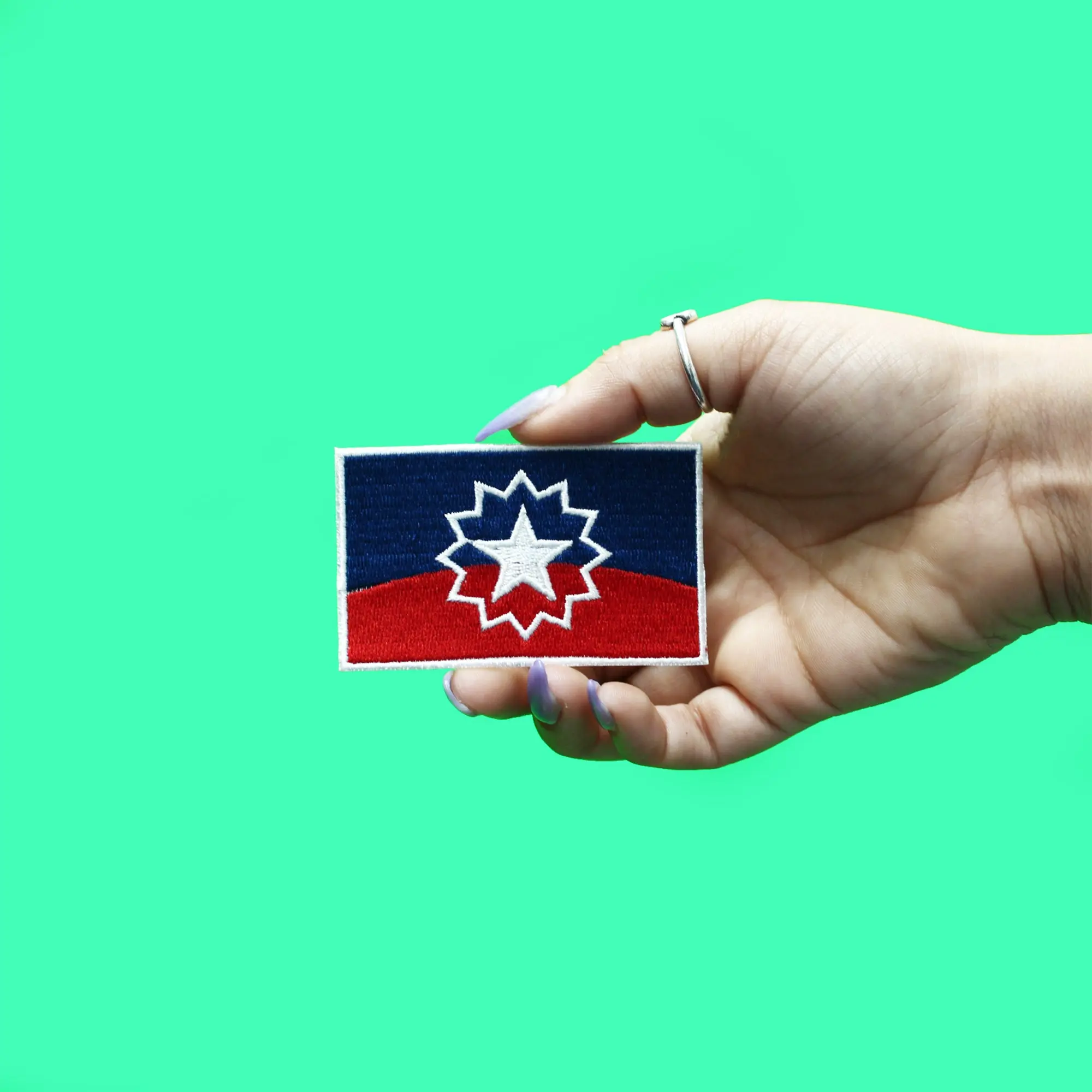 Juneteenth Flag Patch Federal Holiday Embroidered Iron On - Image 2