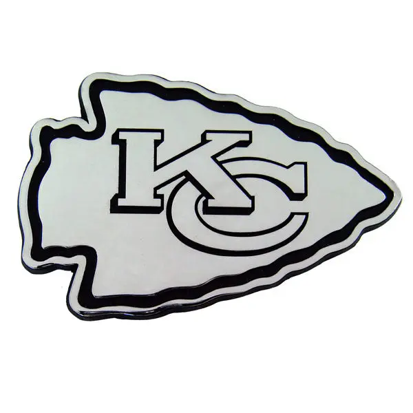 Kansas City Chiefs Premium Solid Metal Chrome Plated Car Auto Emblem