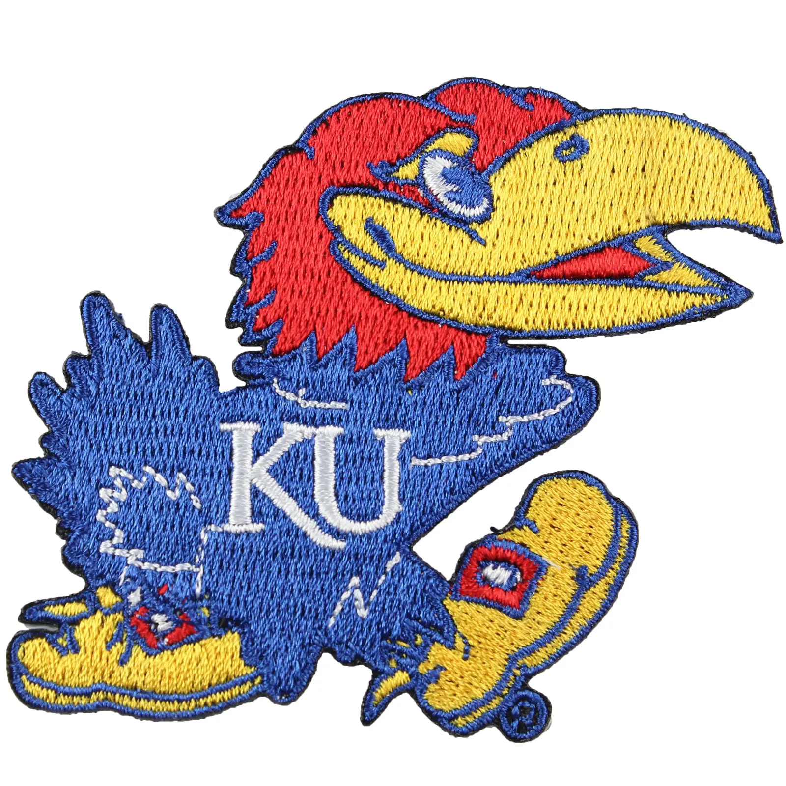 Kansas Jayhawks Primary Logo Iron On Embroidered Patch