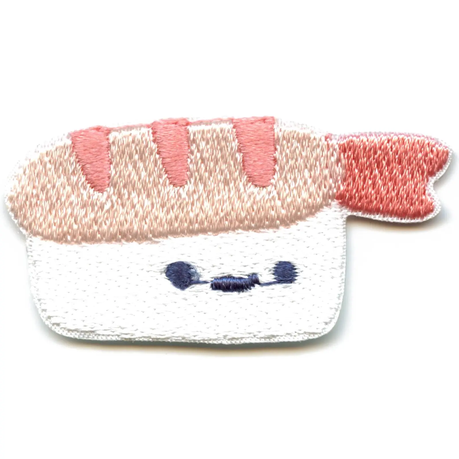 Kawaii (Ebi) Shrimp Sushi Embroidered Iron On Patch