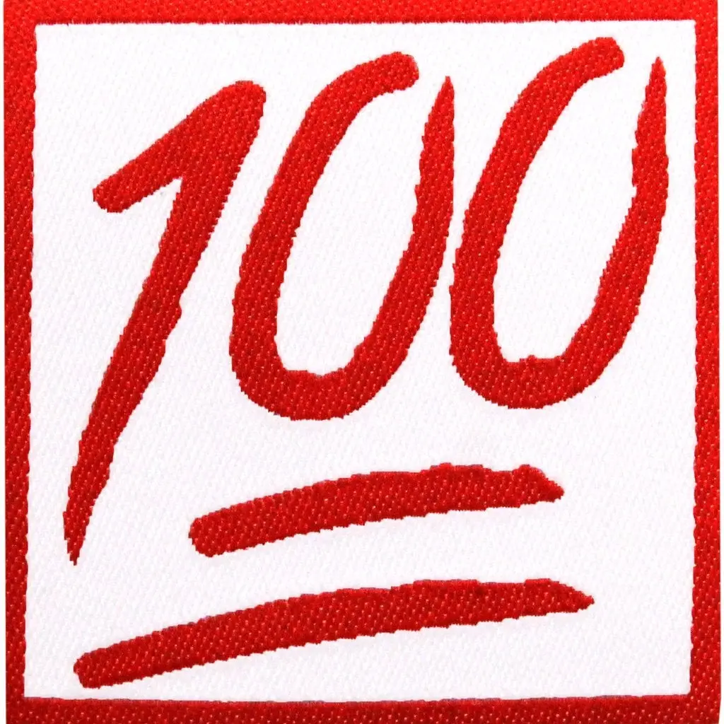 Keep It 100 Iron On Embroidered Patch