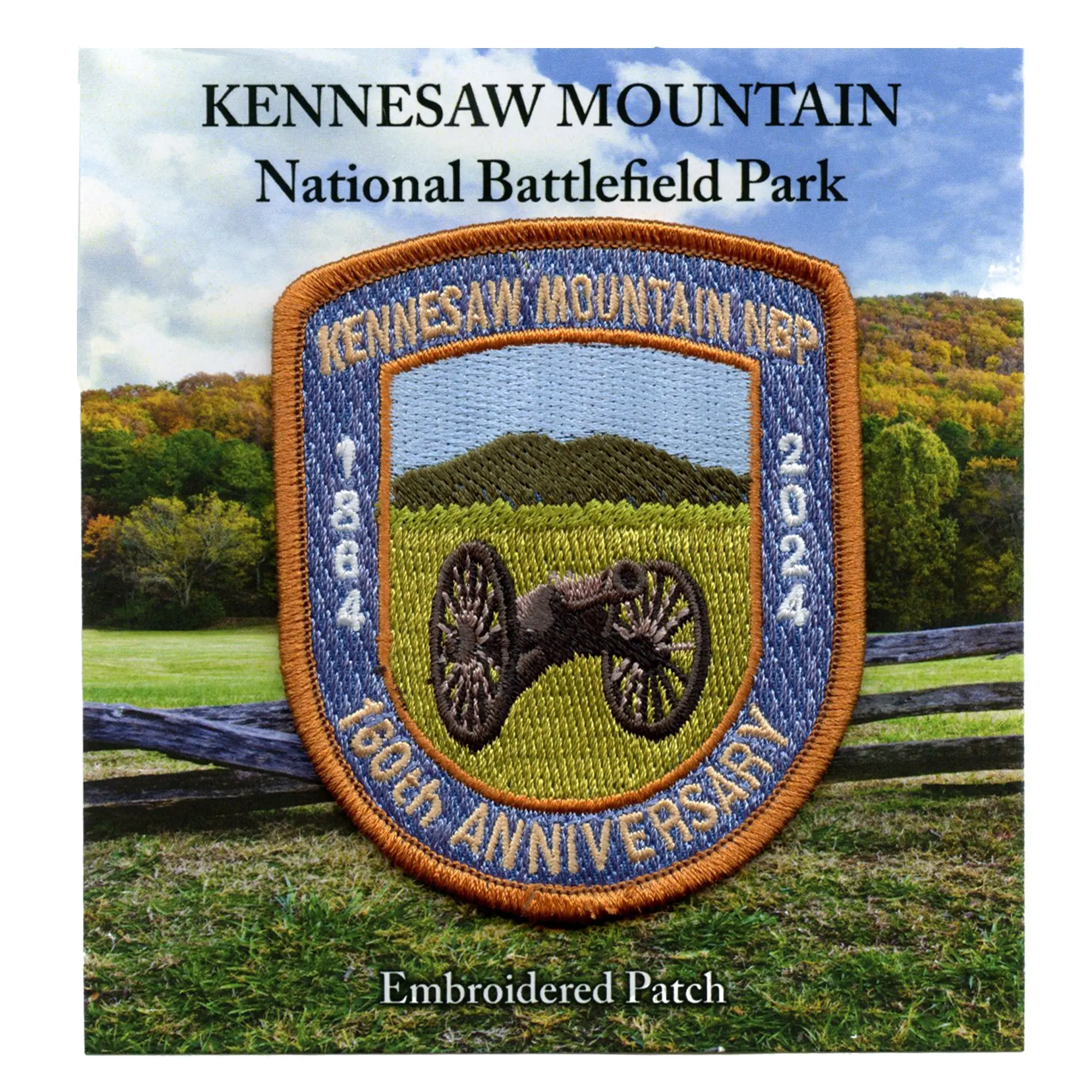 Kennesaw Mountain National Historic Site Patch 160th Anniversary Embroidered Iron on - Image 2