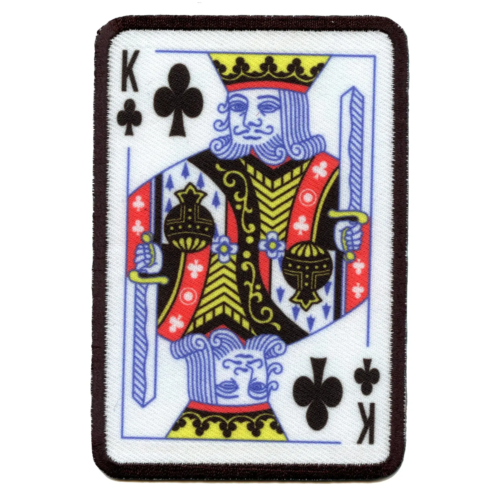 King Of Clubs Card FotoPatch Game Deck Embroidered Iron On