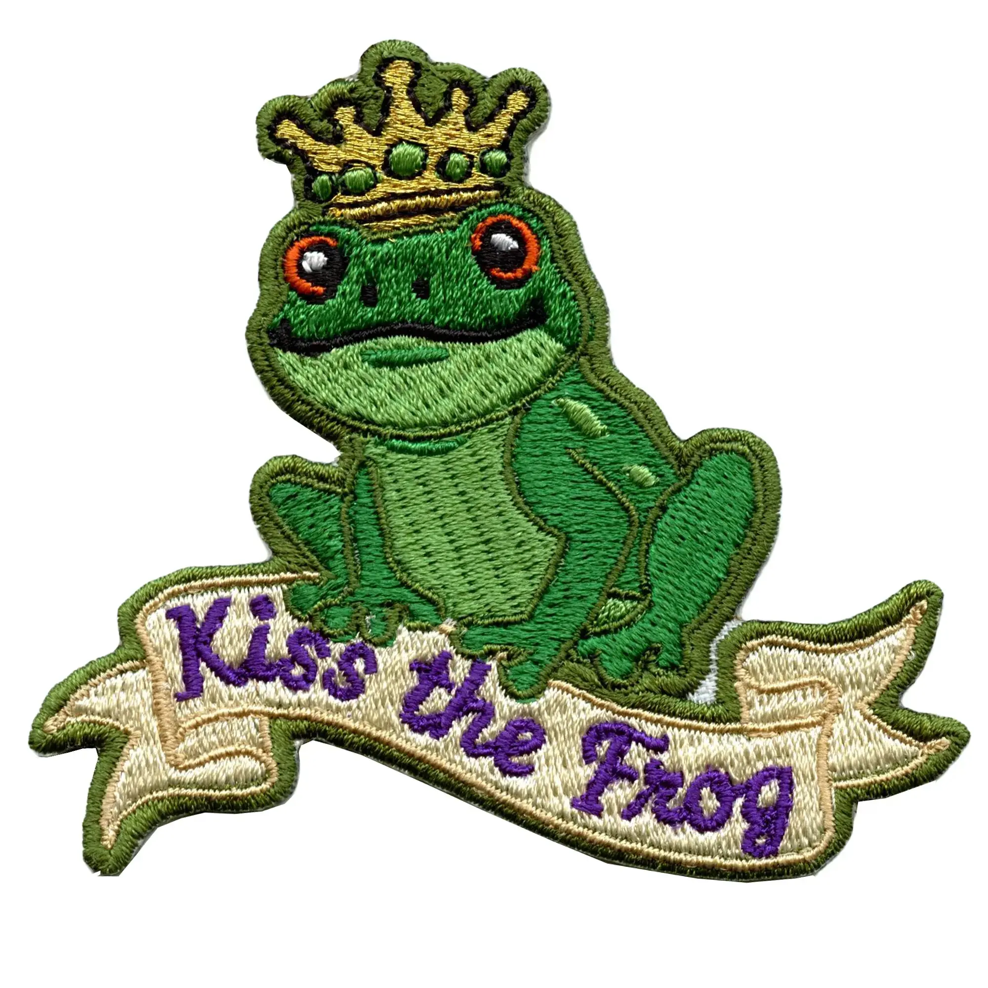 Kiss The Frog Patch New Orleans Princess Embroidered Iron On