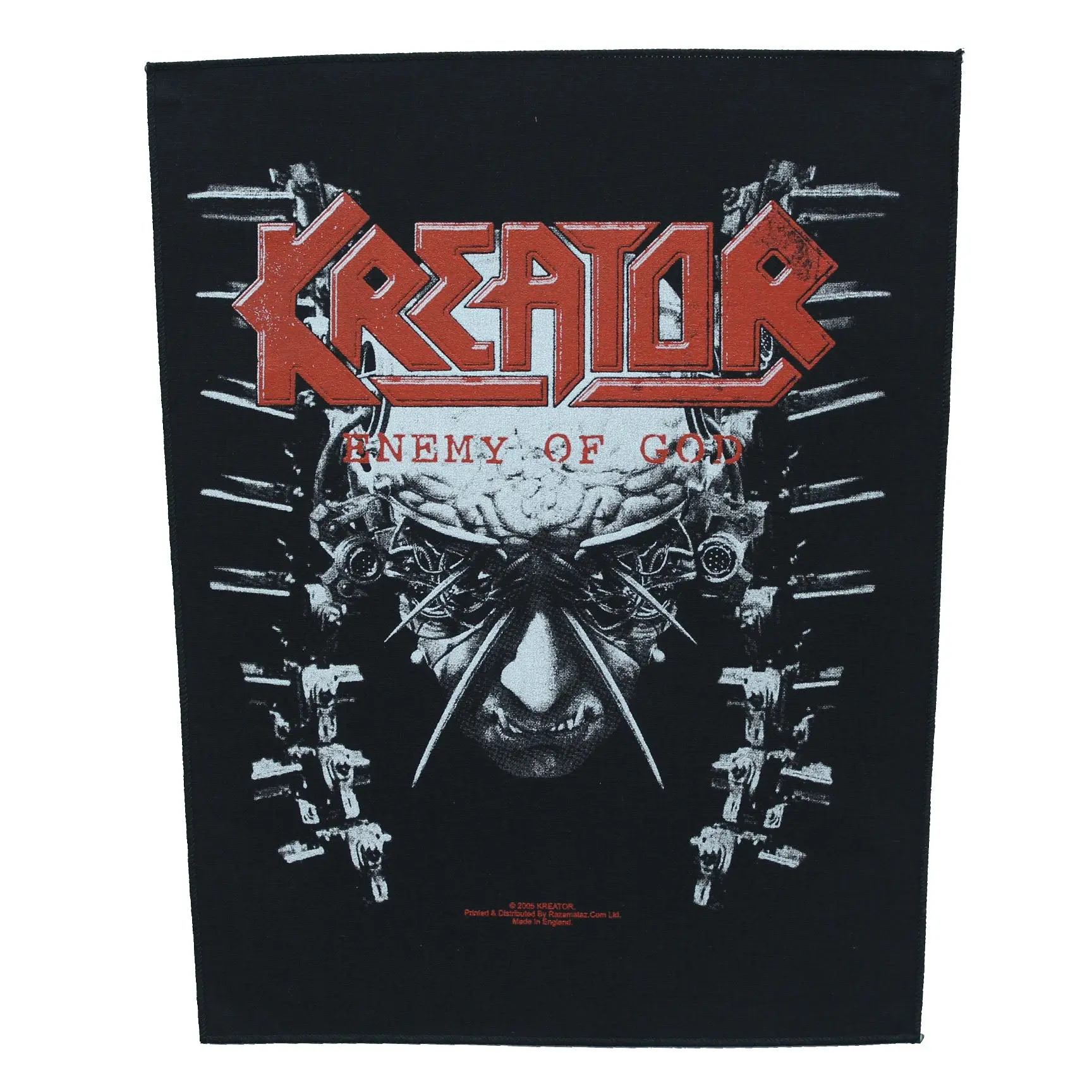 Kreator Back Patch Enemy Of God XL DTG Printed Sew On