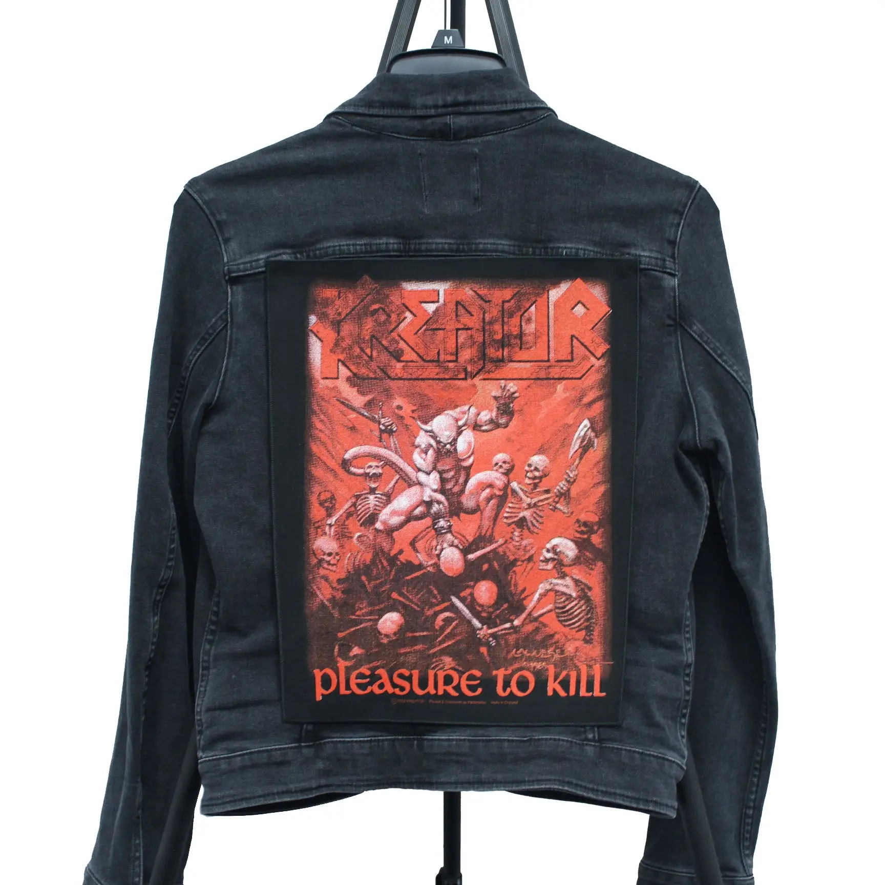 Kreator Pleasure To Kill Back Patch Rock Art XL DTG Printed Sew On - Image 2