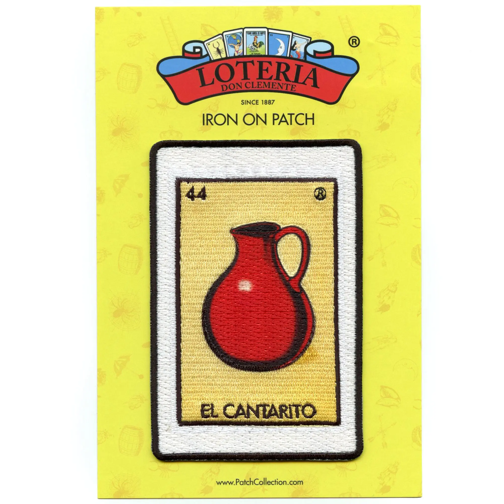 El Cantarito 44 Patch Cup Mexican Loteria Card Sublimated Embroidery Iron On
