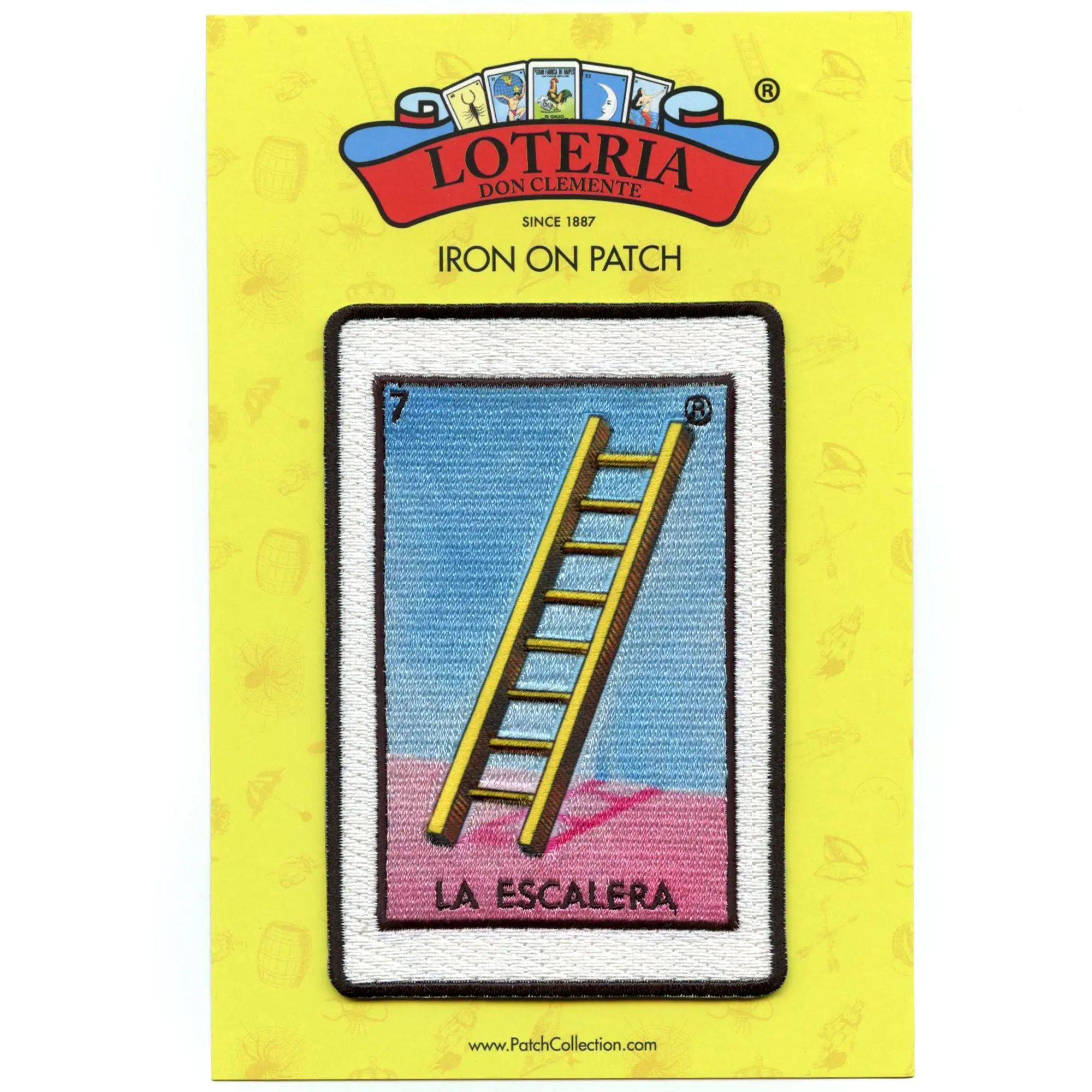 La Escalera 7 Patch Ladder Mexican Loteria Card Sublimated Embroidery Iron On