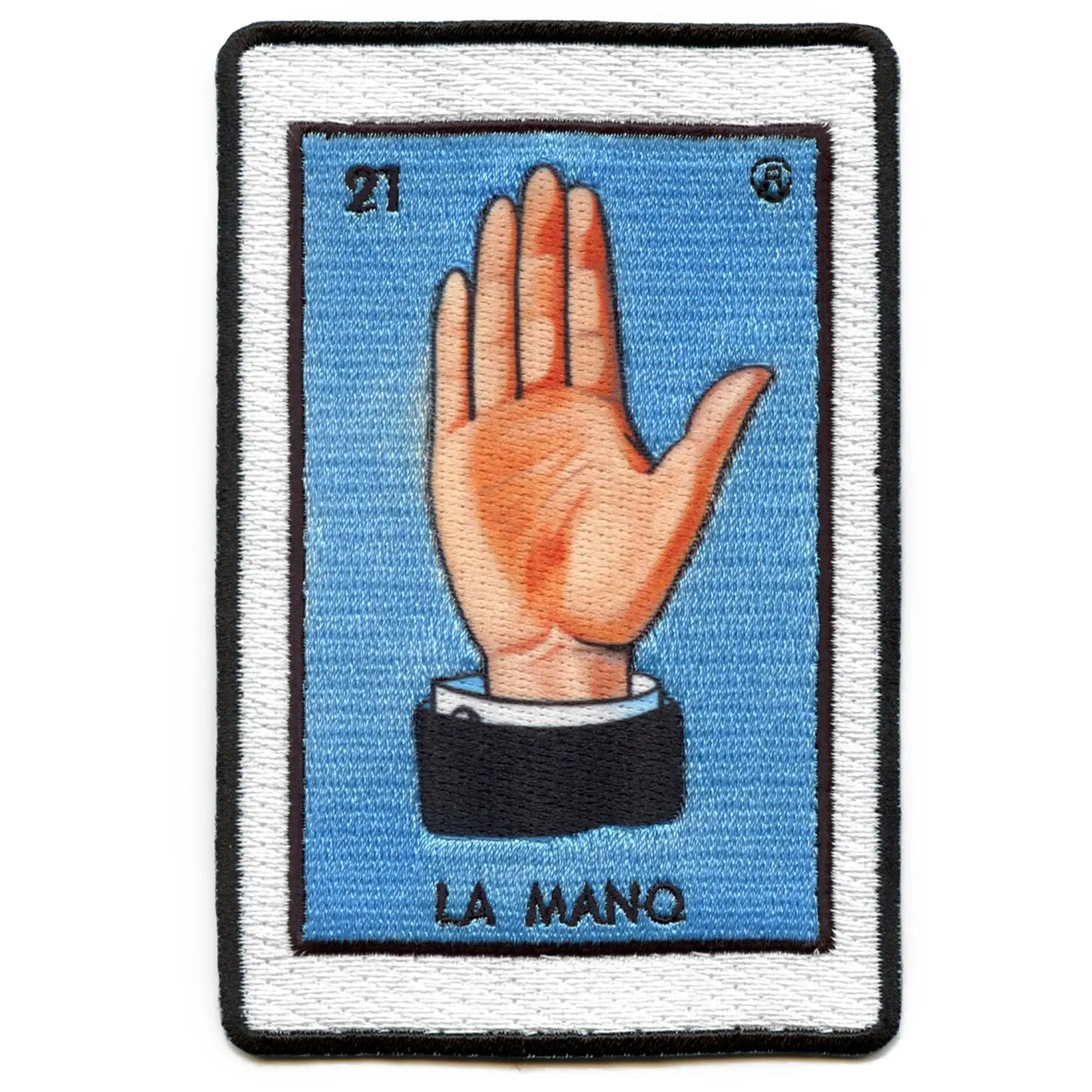 La Mano 21 Patch Hand Mexican Loteria Card Sublimated Embroidery Iron On - Image 2