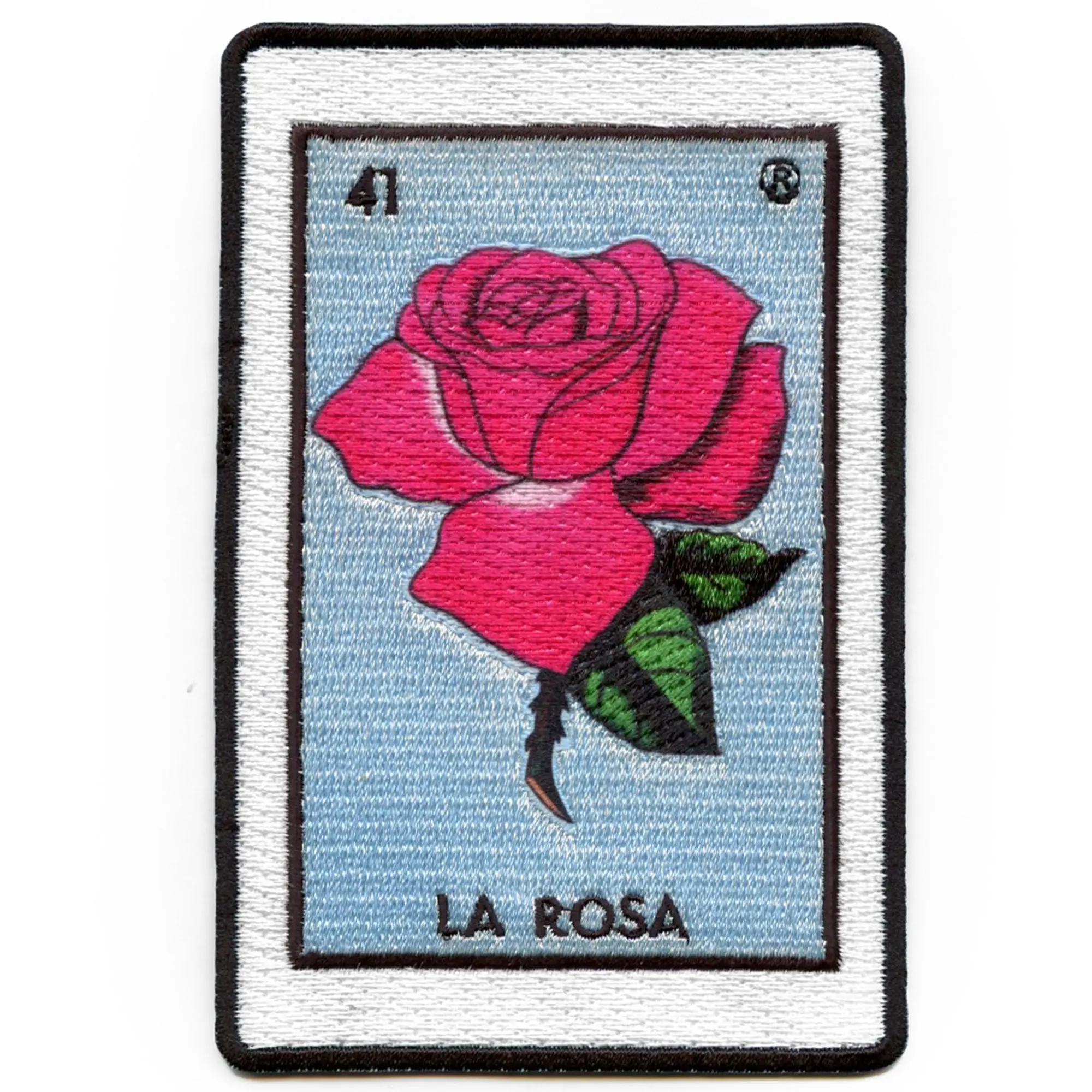 La Rosa 41 Patch Mexican Loteria Card Sublimated Embroidery Iron On - Image 2