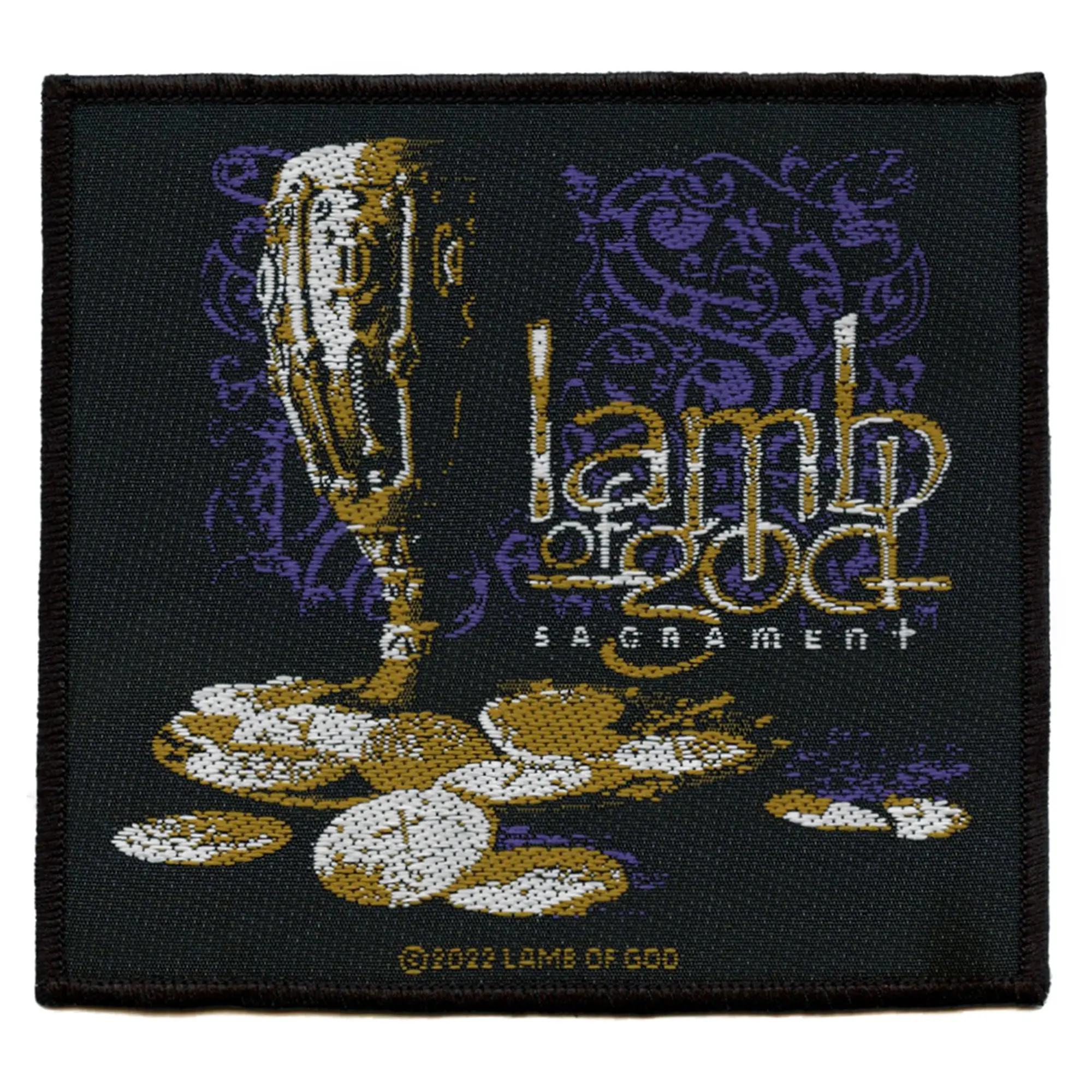 Lamb of God Patch Sacrament Heavy Metal Band Woven Sew On