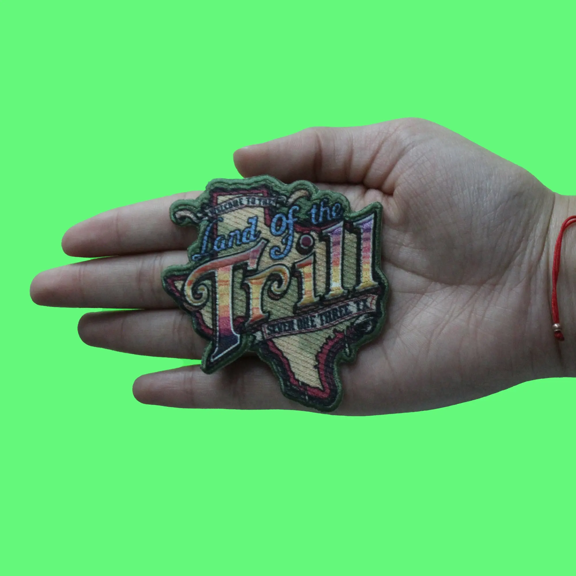 Land Of The Trills Patch Houston Seven One Three Sublimated Embroidered Iron On - Image 3