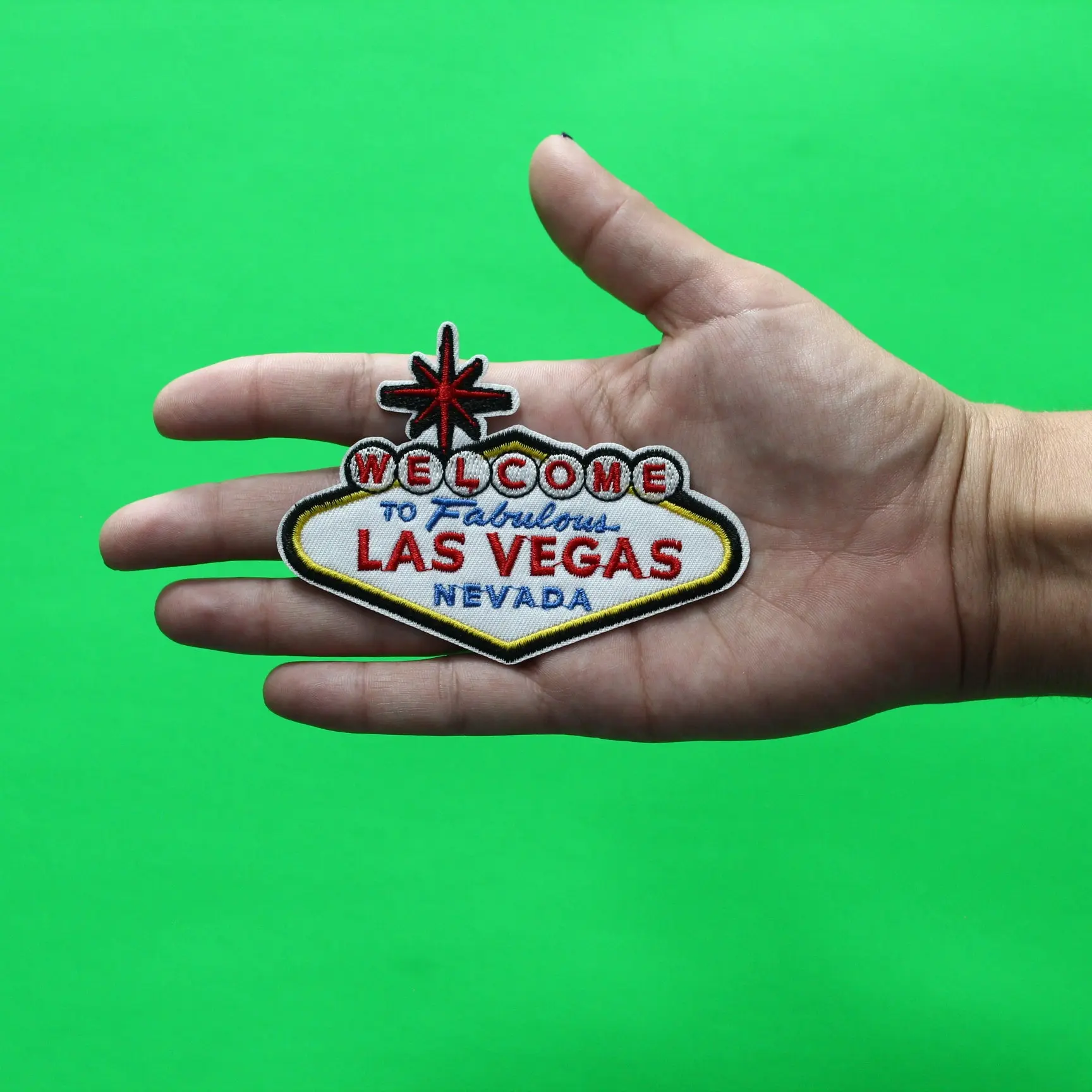 Las Vegas Welcome Sign Patch Nevada Travel Destination Embroidered Iron On - Image 2