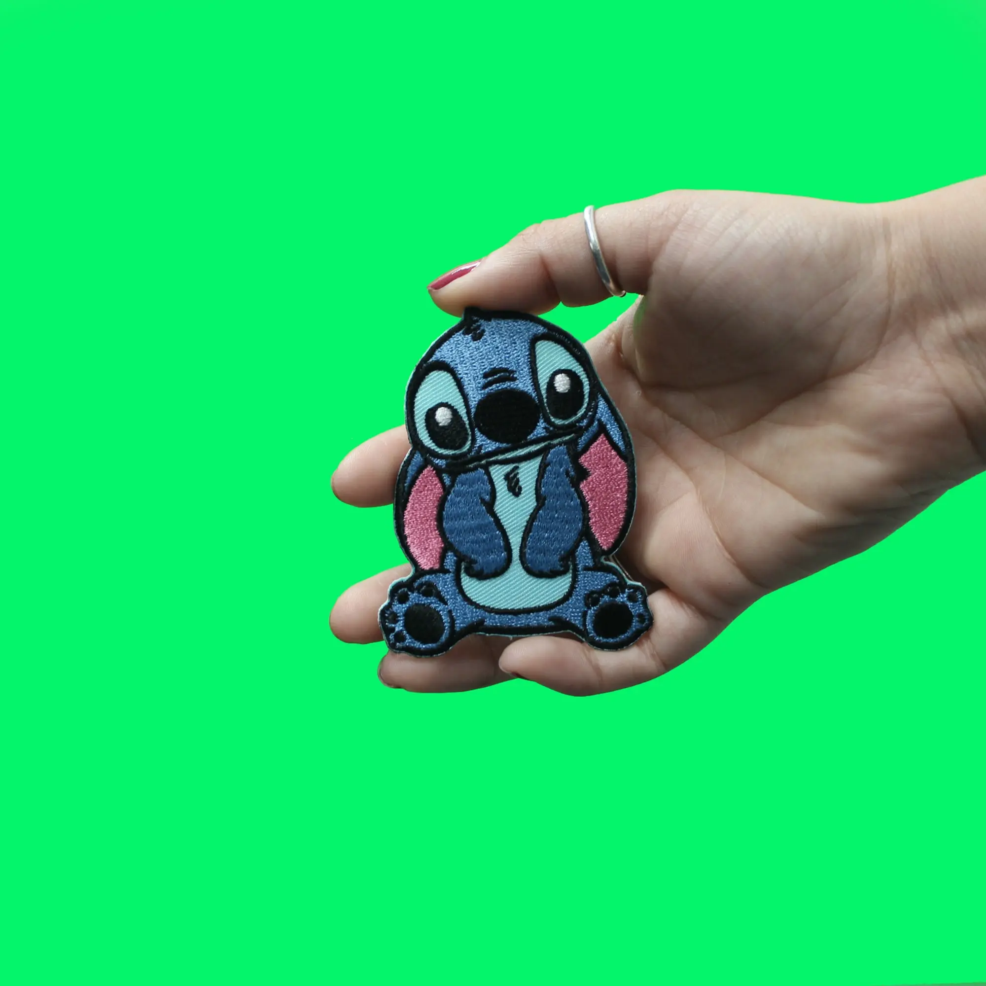 Lilo And Stitch Sitting Full Body Embroidered Iron On Patch - Image 2
