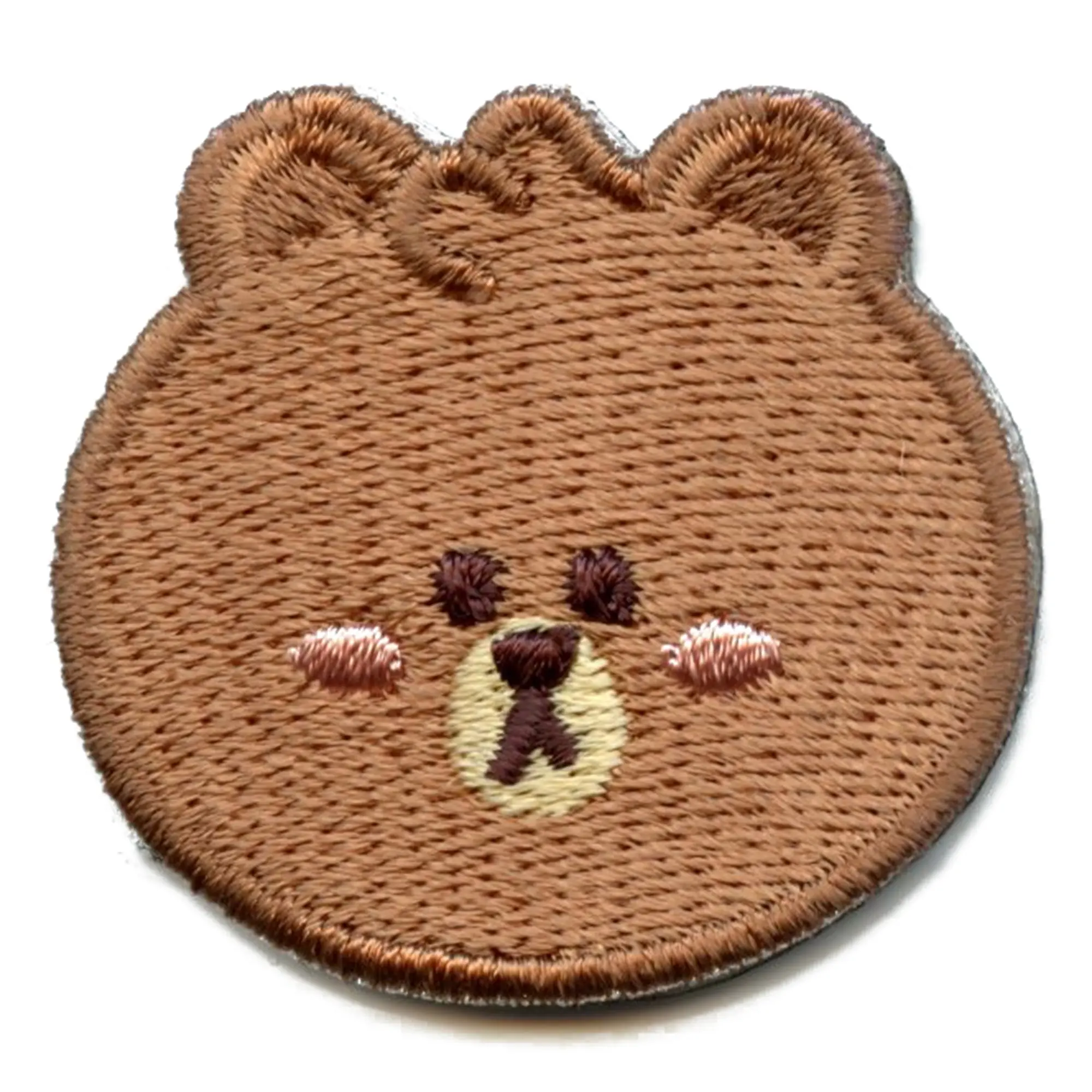 Line Friends Bear Brown Head Embroidered Iron On Patch