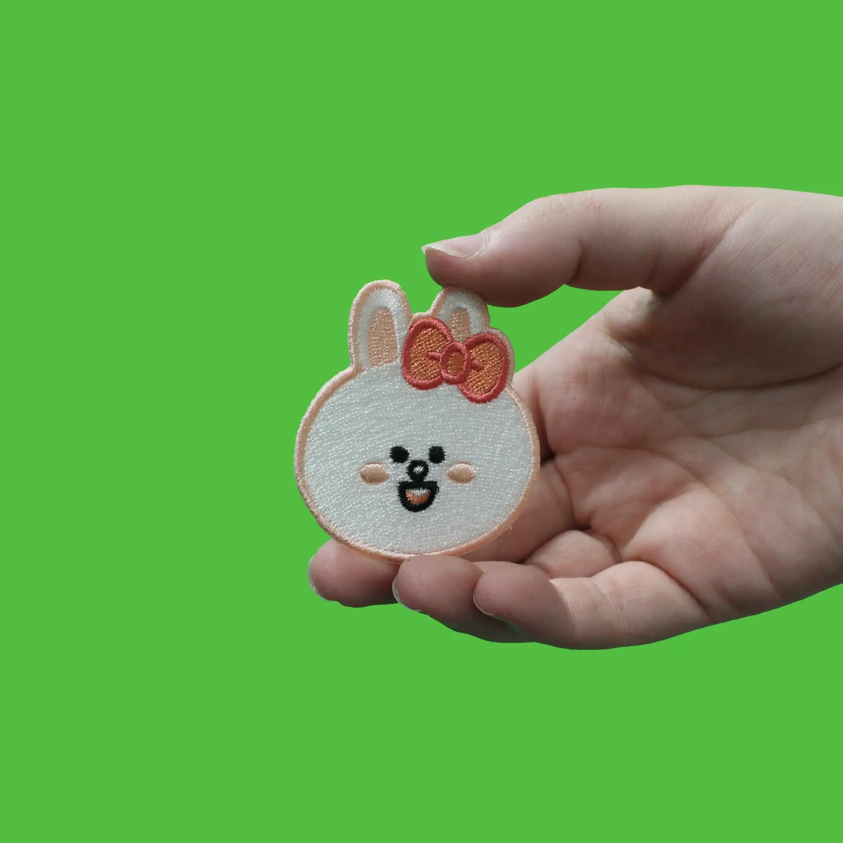 Line Friends Bunny Cony Head Embroidered Iron On Patch - Image 2