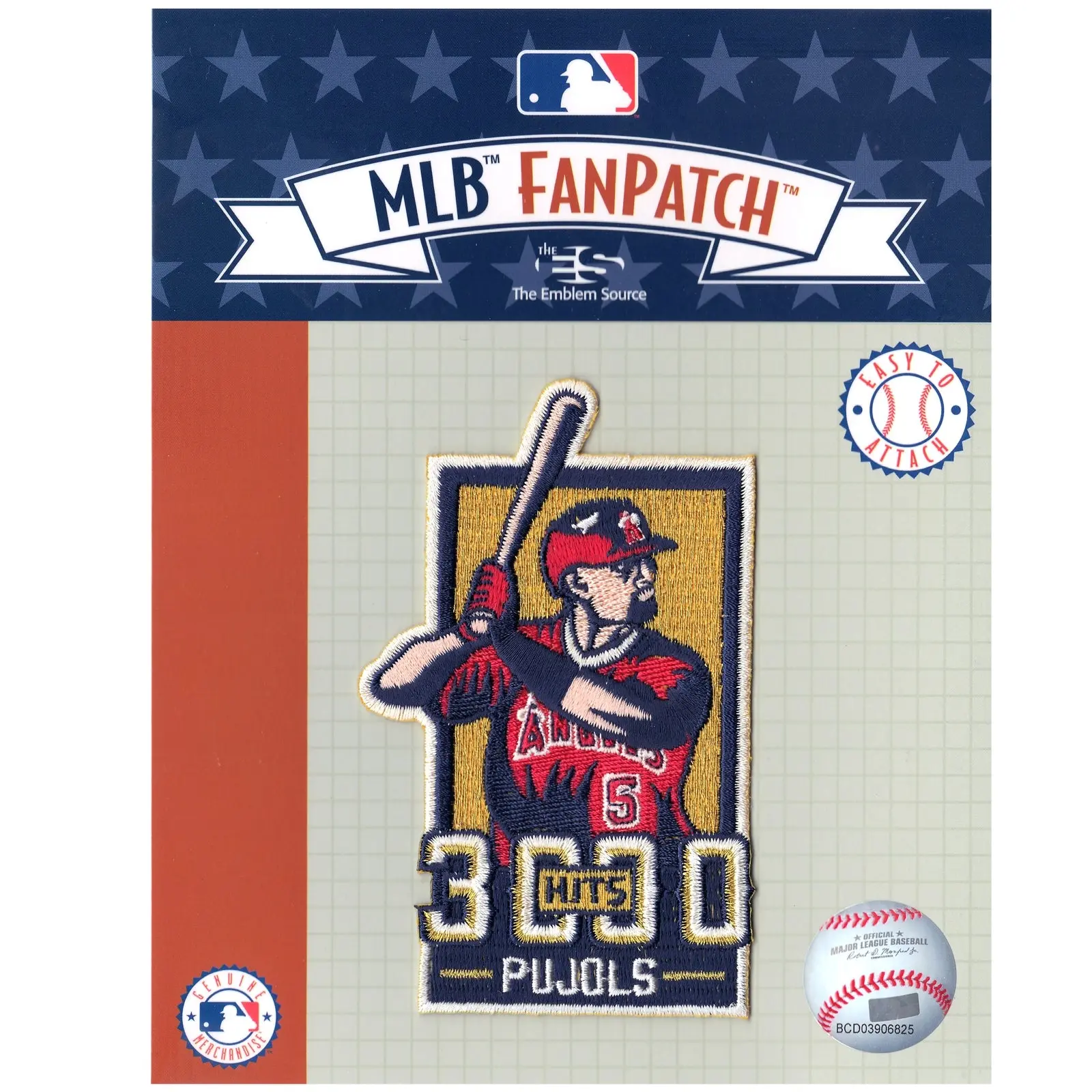 Los Angeles Angels Albert Pujols 3000 Hits Fan Patch