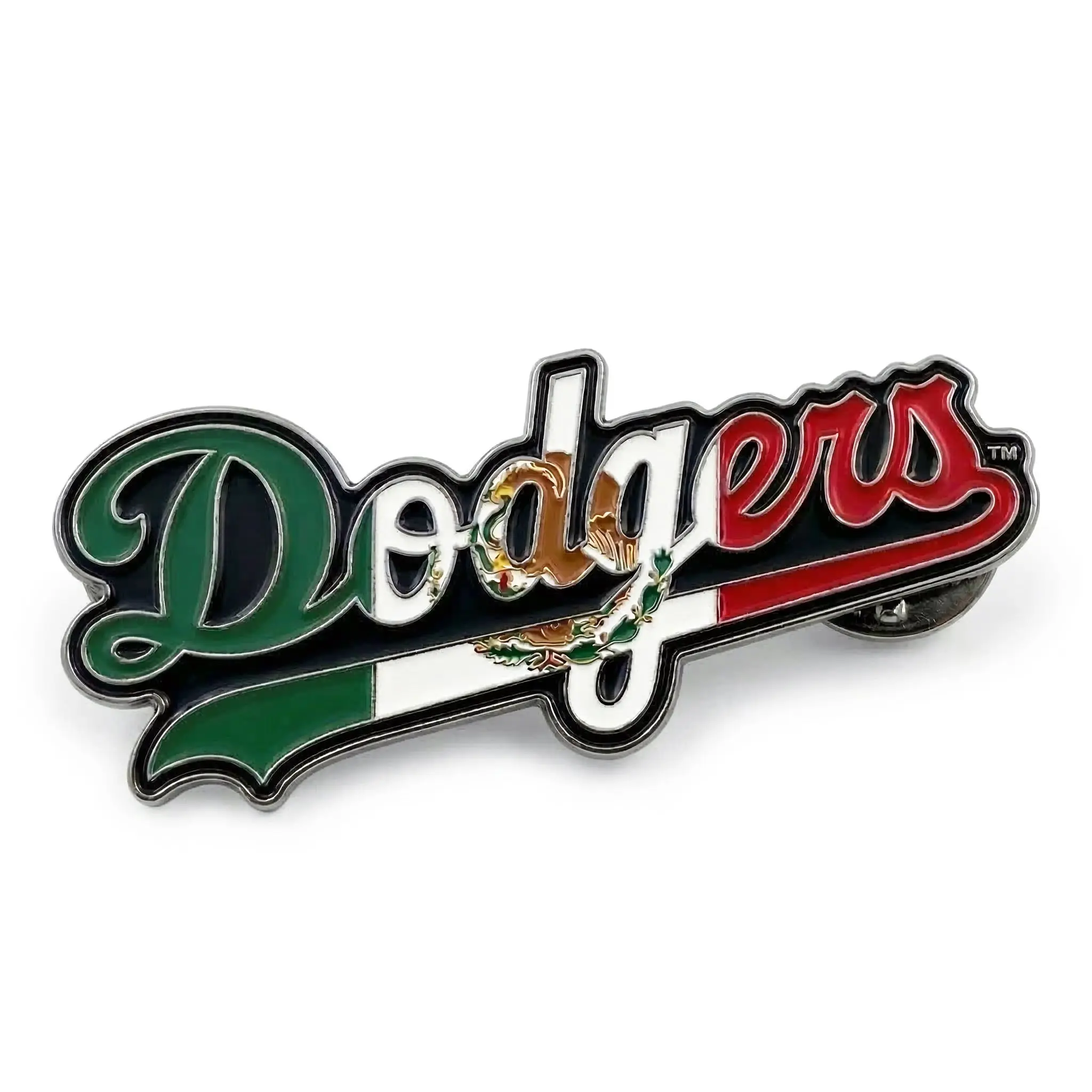 Los Angeles Dodgers Mexico Flag Logo MLB Enamel Pin
