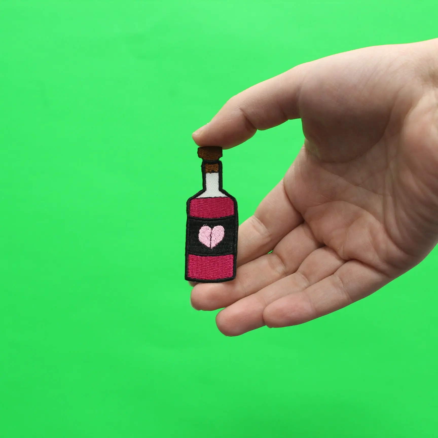 Love Potion Bottle Embroidered Iron On Patch - Image 2
