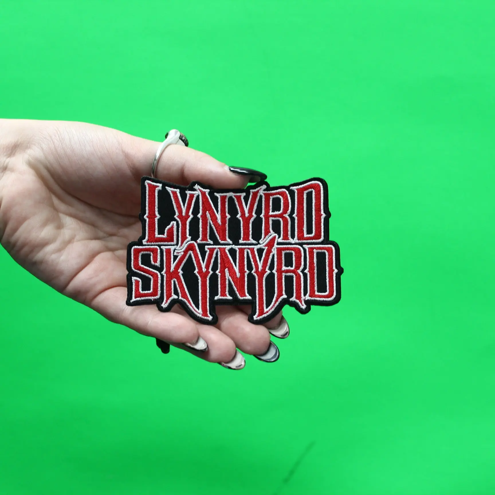 Lynyrd Skynyrd Red Logo Patch Classic Rock Band Embroidered Iron On - Image 2