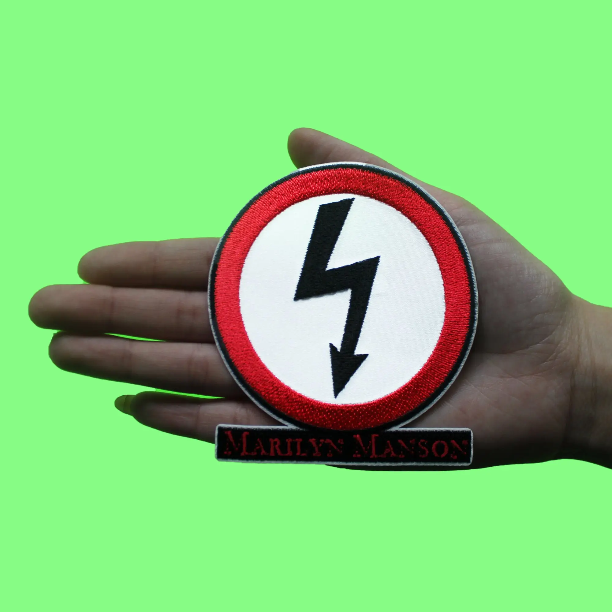 Marilyn Manson Crooked Arrow Patch Heavy Metal Rock Embroidered Iron On - Image 2