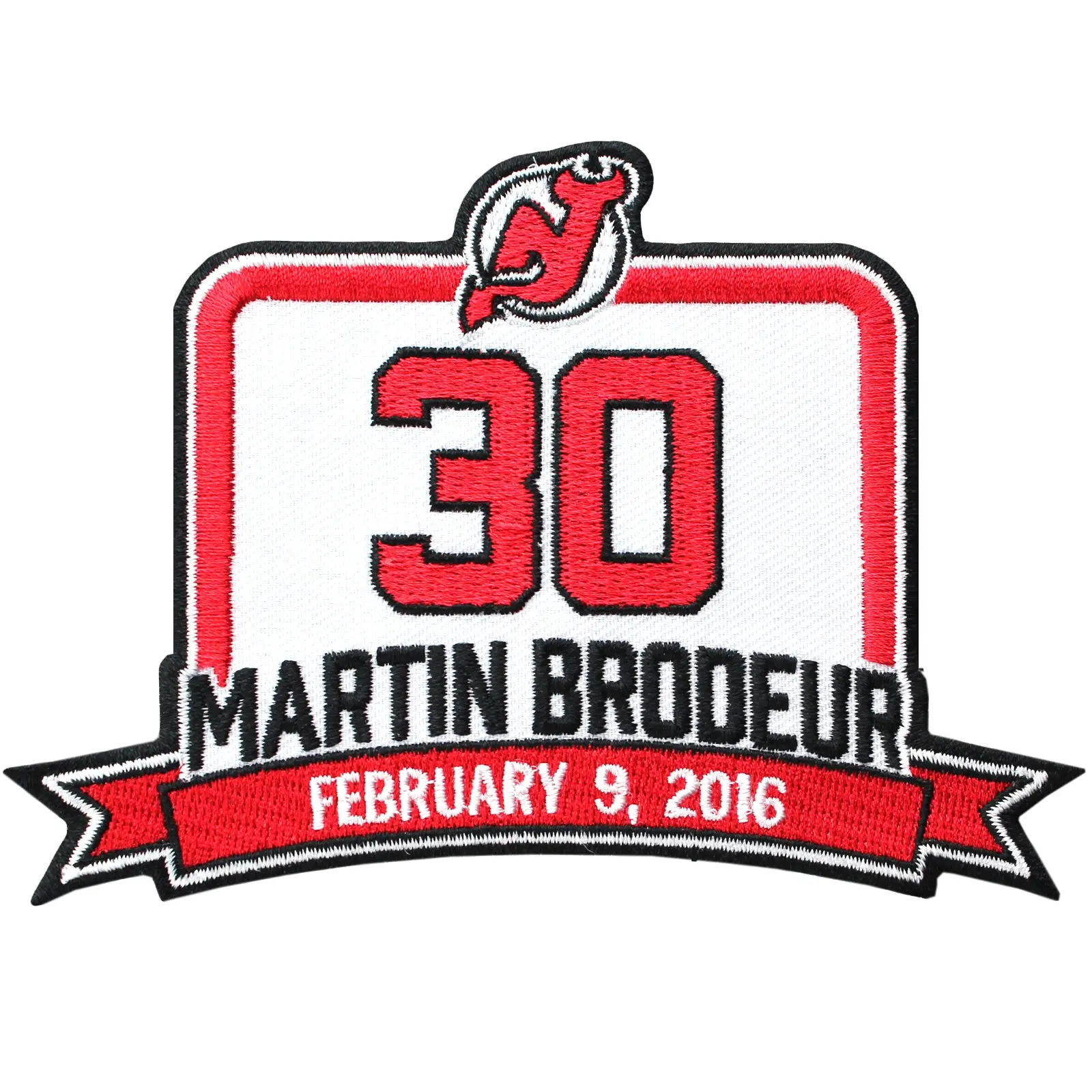 Martin Brodeur Retirement Ceremony New Jersey Devils #30 Goalie Patch