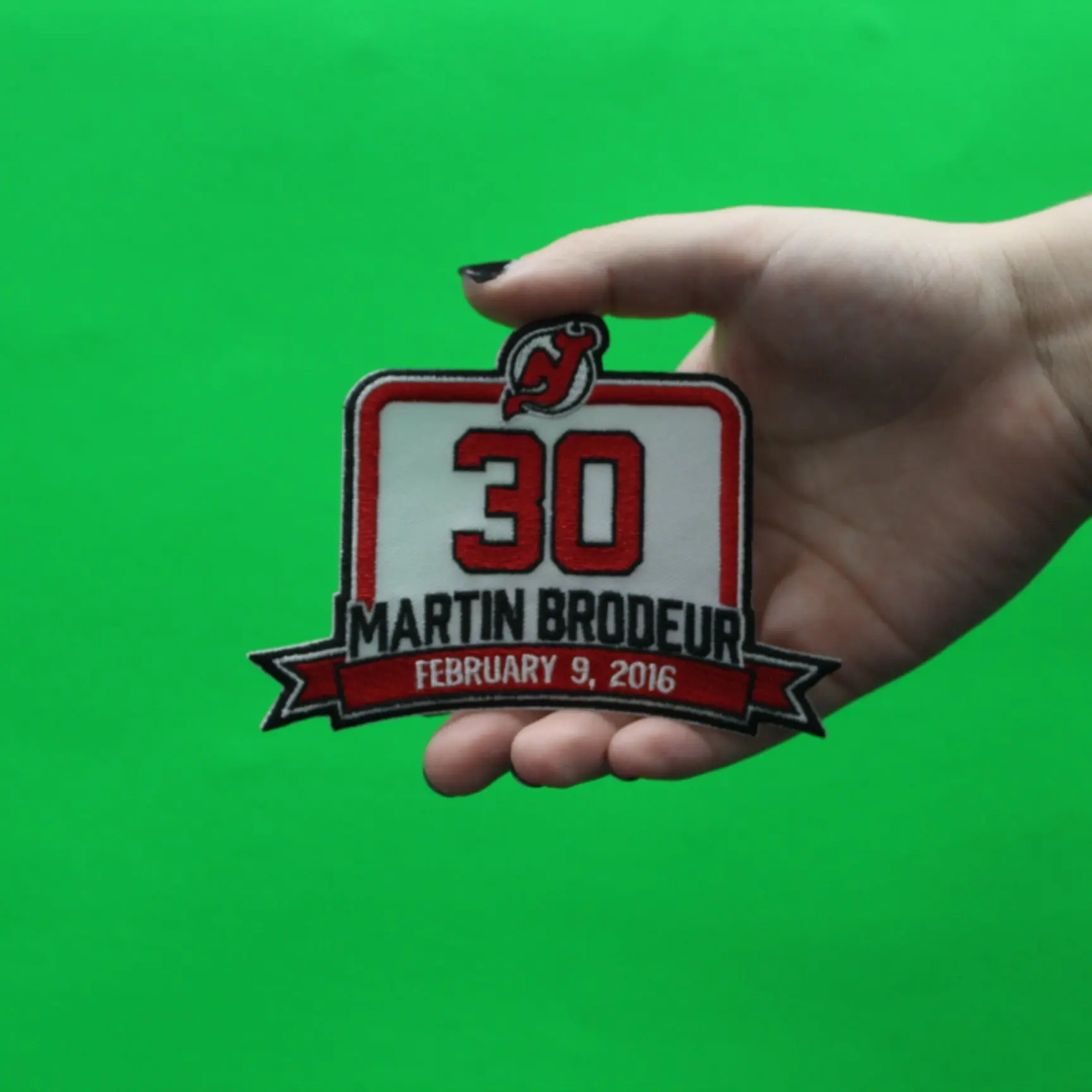 Martin Brodeur Retirement Ceremony New Jersey Devils #30 Goalie Patch - Image 2