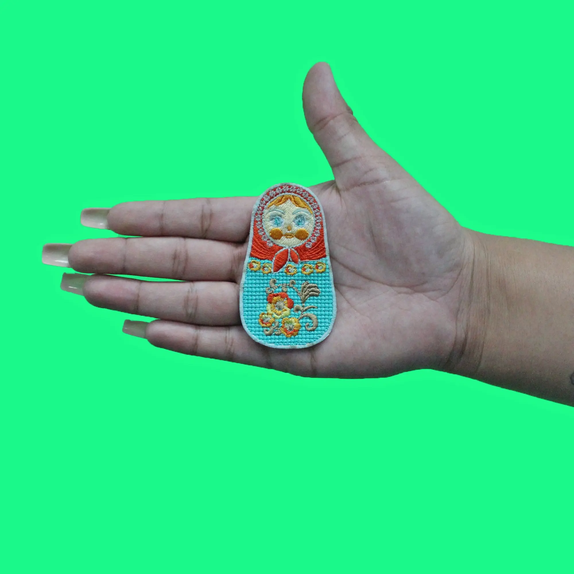 Matryoshka Nesting Doll Patch Russia Toy Games Embroidered Iron On - Image 2