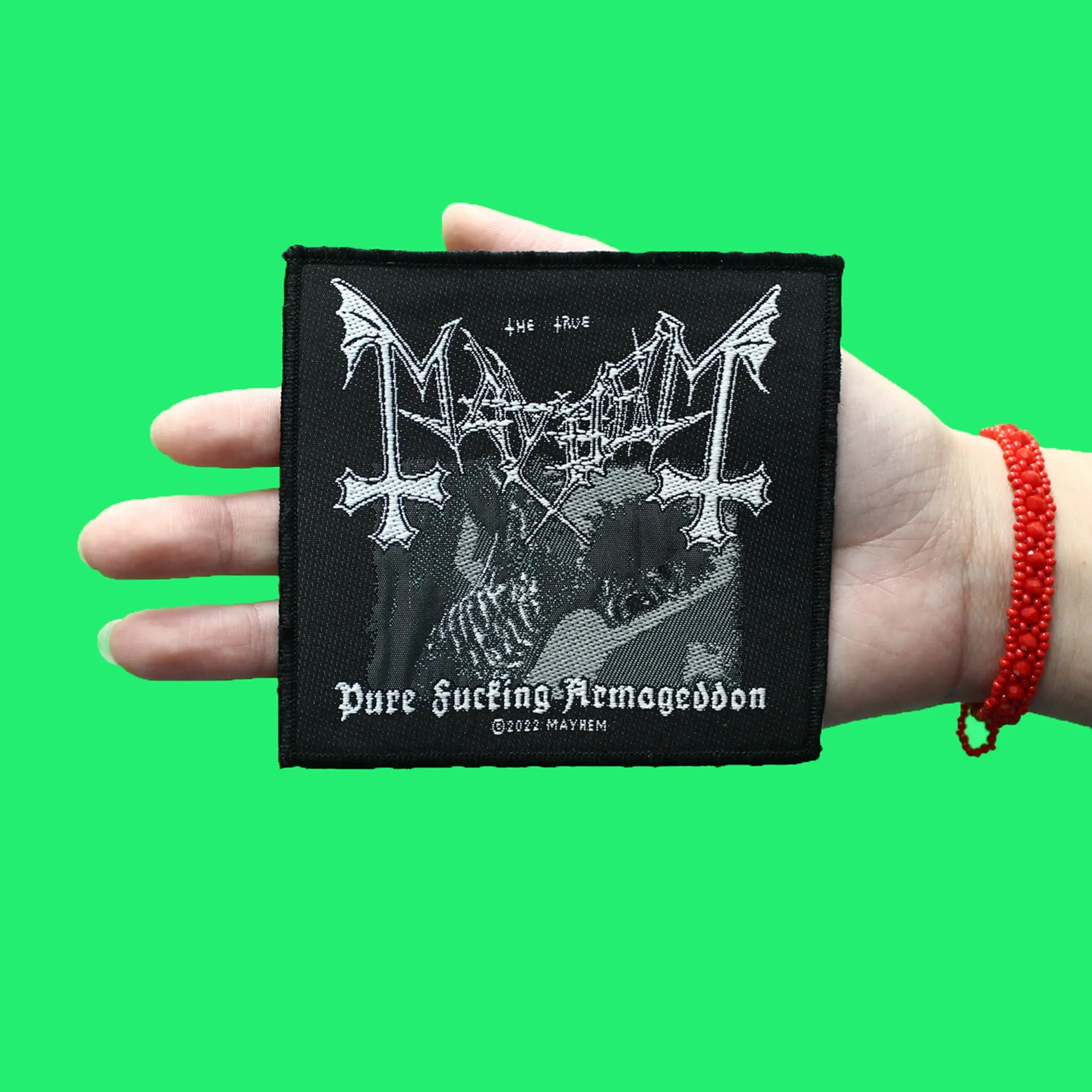 Mayhem Pure Armageddon Patch Album Cover Woven Sew On - Image 2