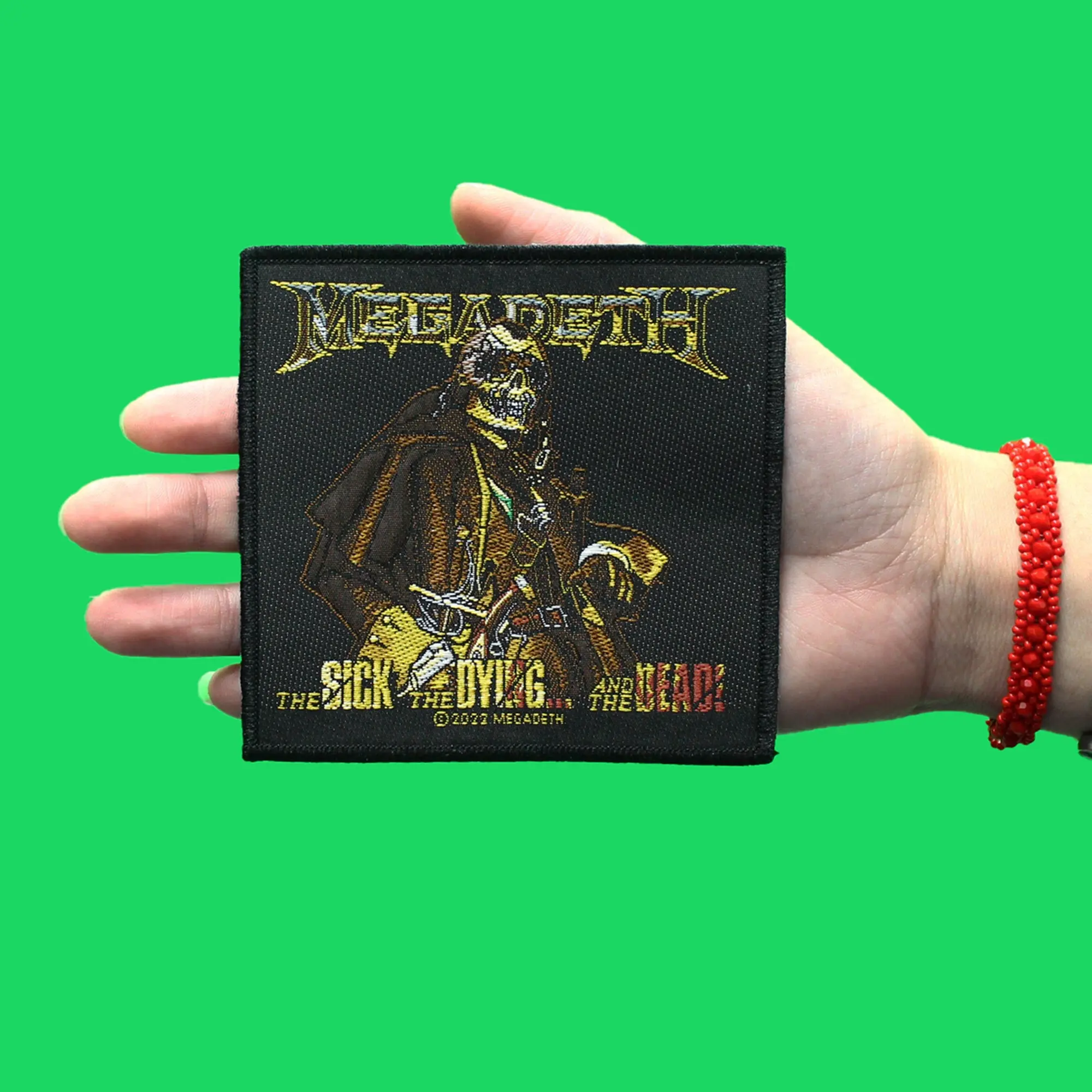 Megadeth Studio Album Cover Patch Sick Dying Dead Woven Sew On - Image 2