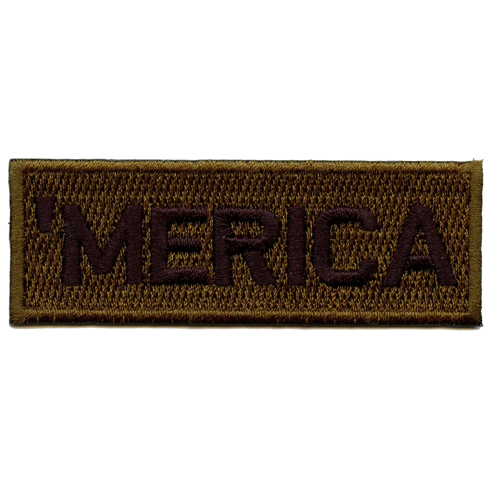 'Merica Script Olive Green Box Logo Patch
