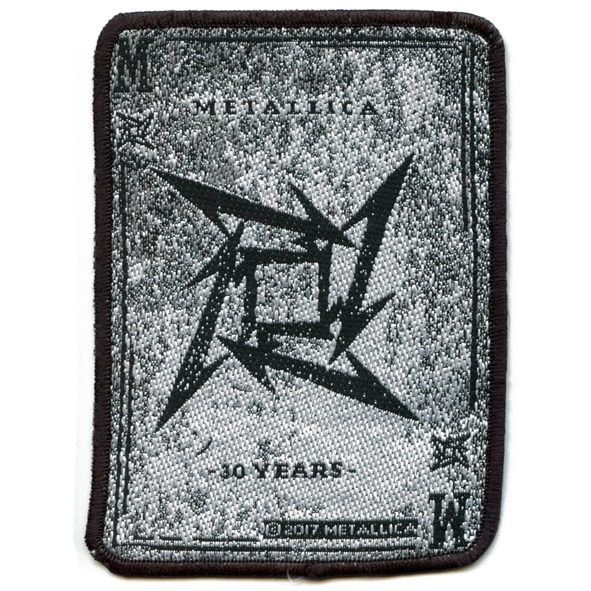 Metallica 30 Years Card Patch Metal Rock Band Woven Sew On