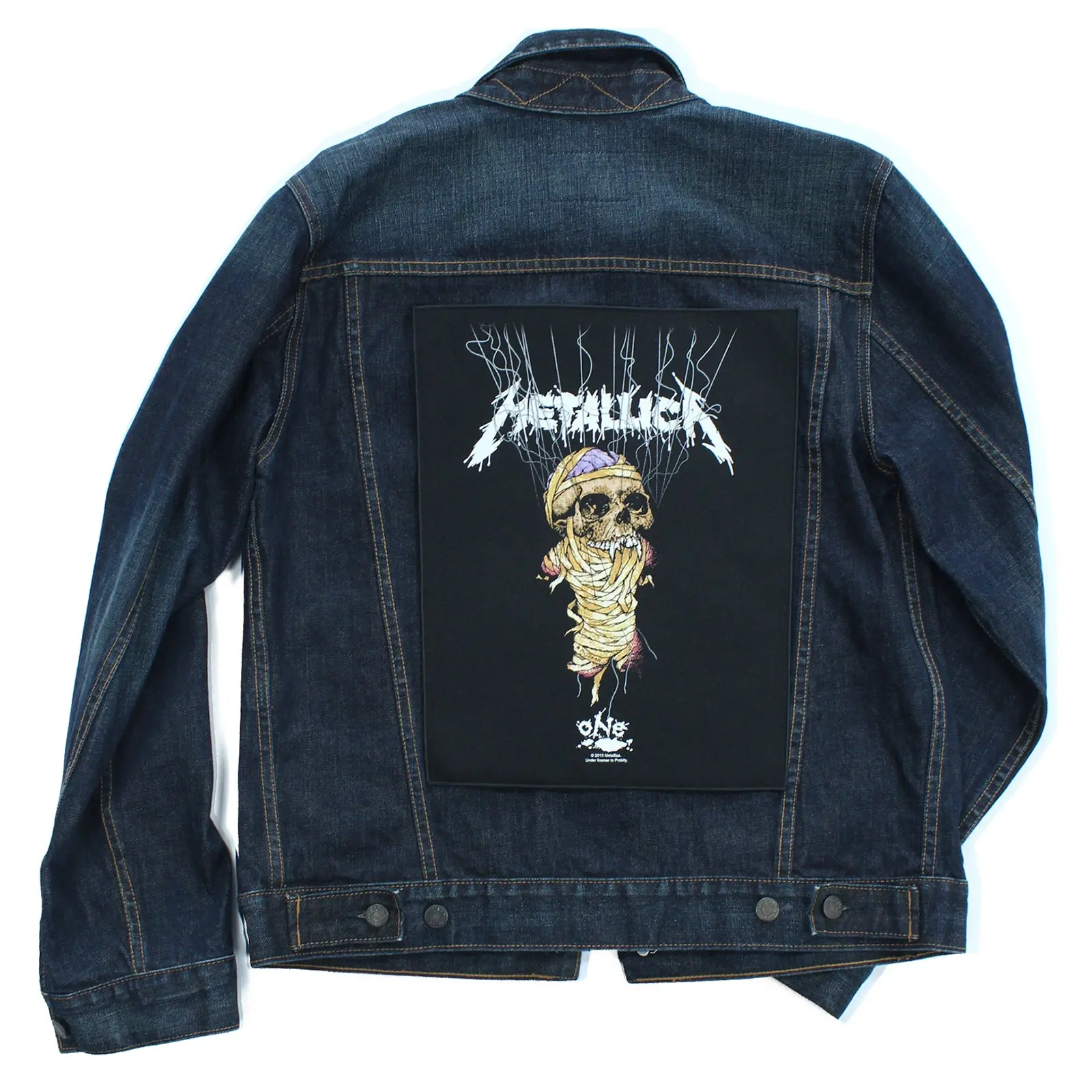 Metallica One Strings Back Patch Iconic Artist Album XL DTG Printed Sew On - Image 2