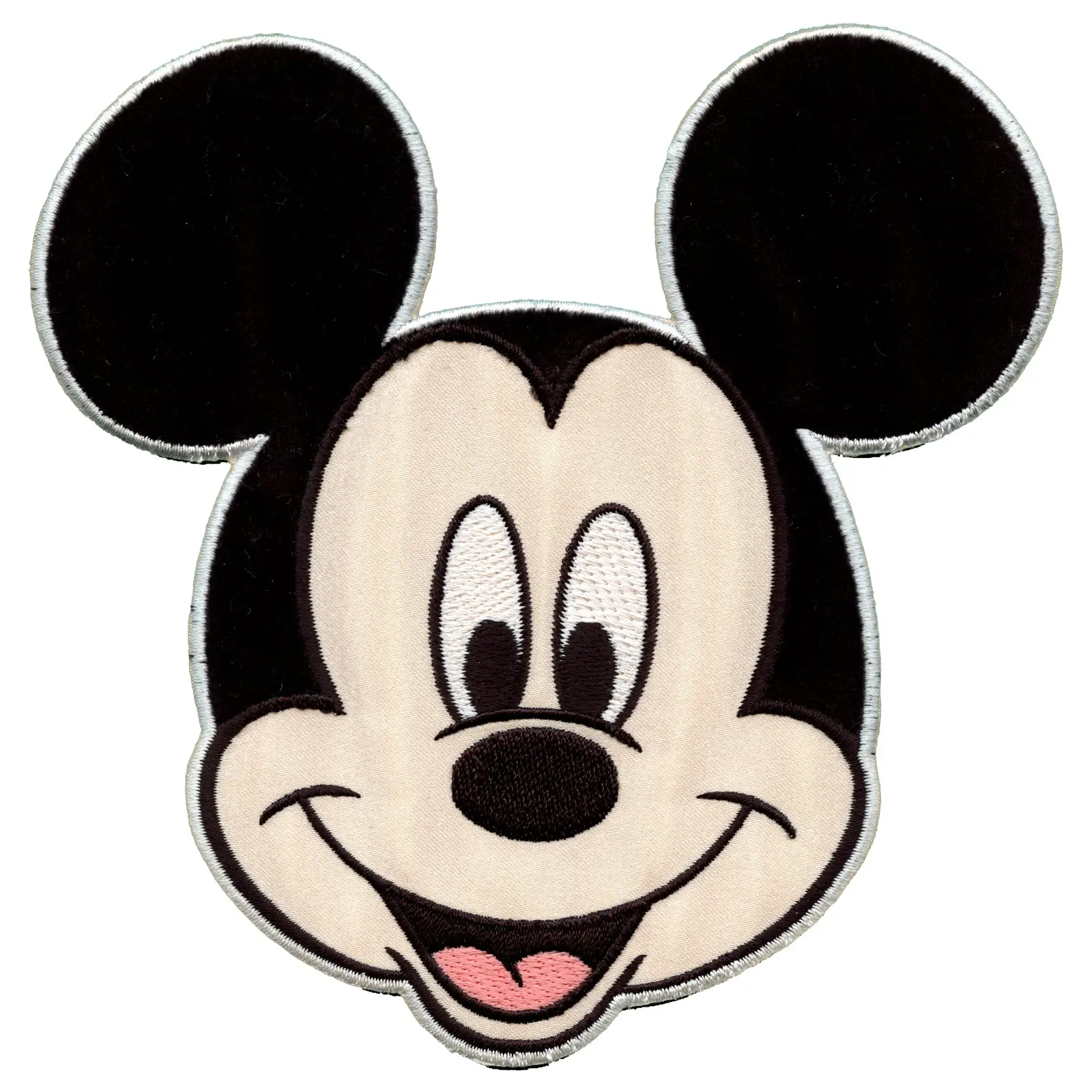 Mickey Mouse Head Large Embroidered Applique Iron On Patch