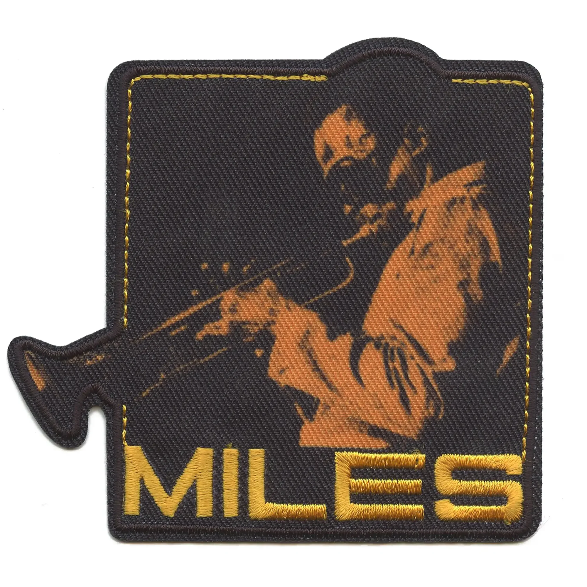 Miles Davis Trumpet Patch Protrait Sublimated Embroidered Iron On