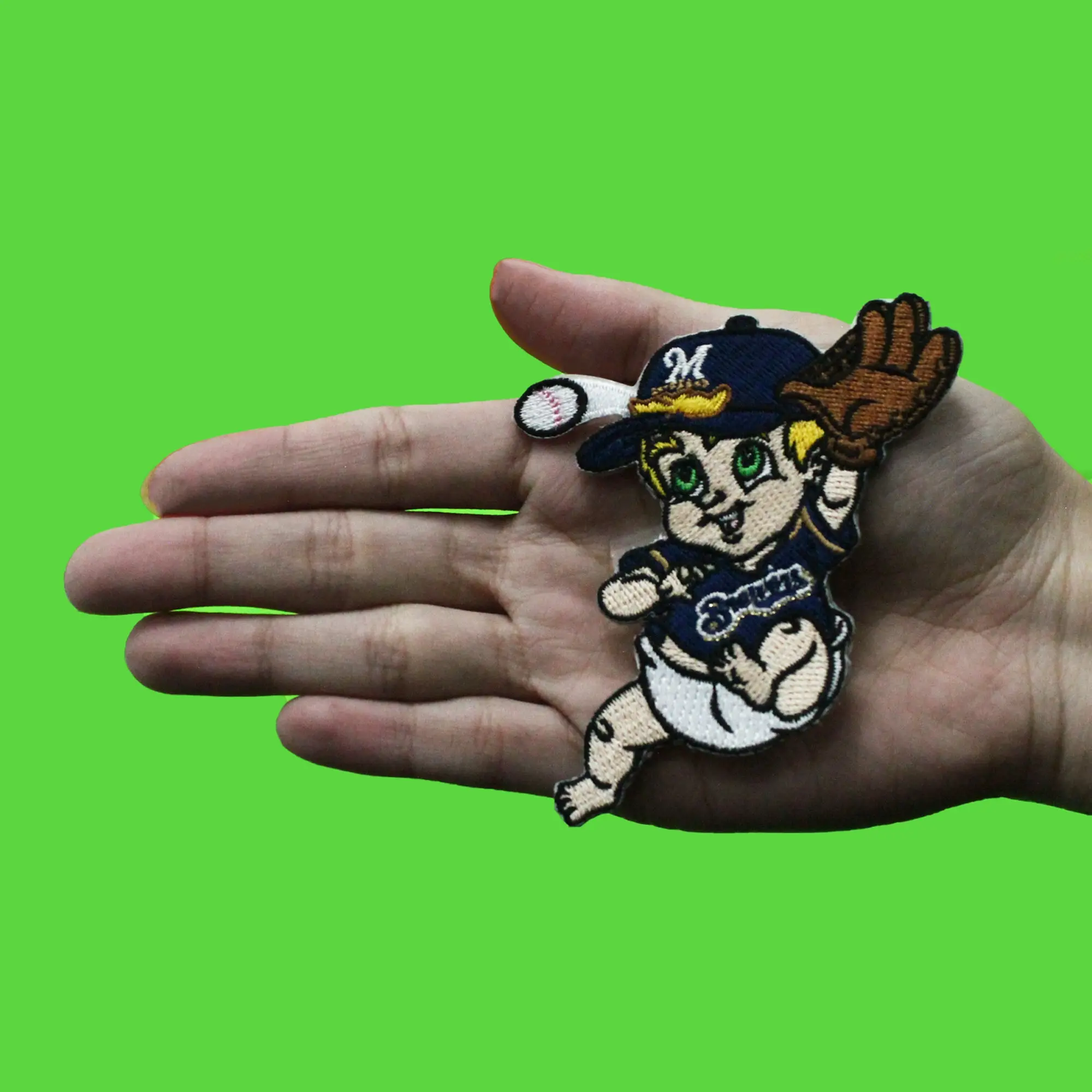 Milwaukee Brewers Baby Team Mascot "Bernie" Self-Adhesive Patch - Image 2