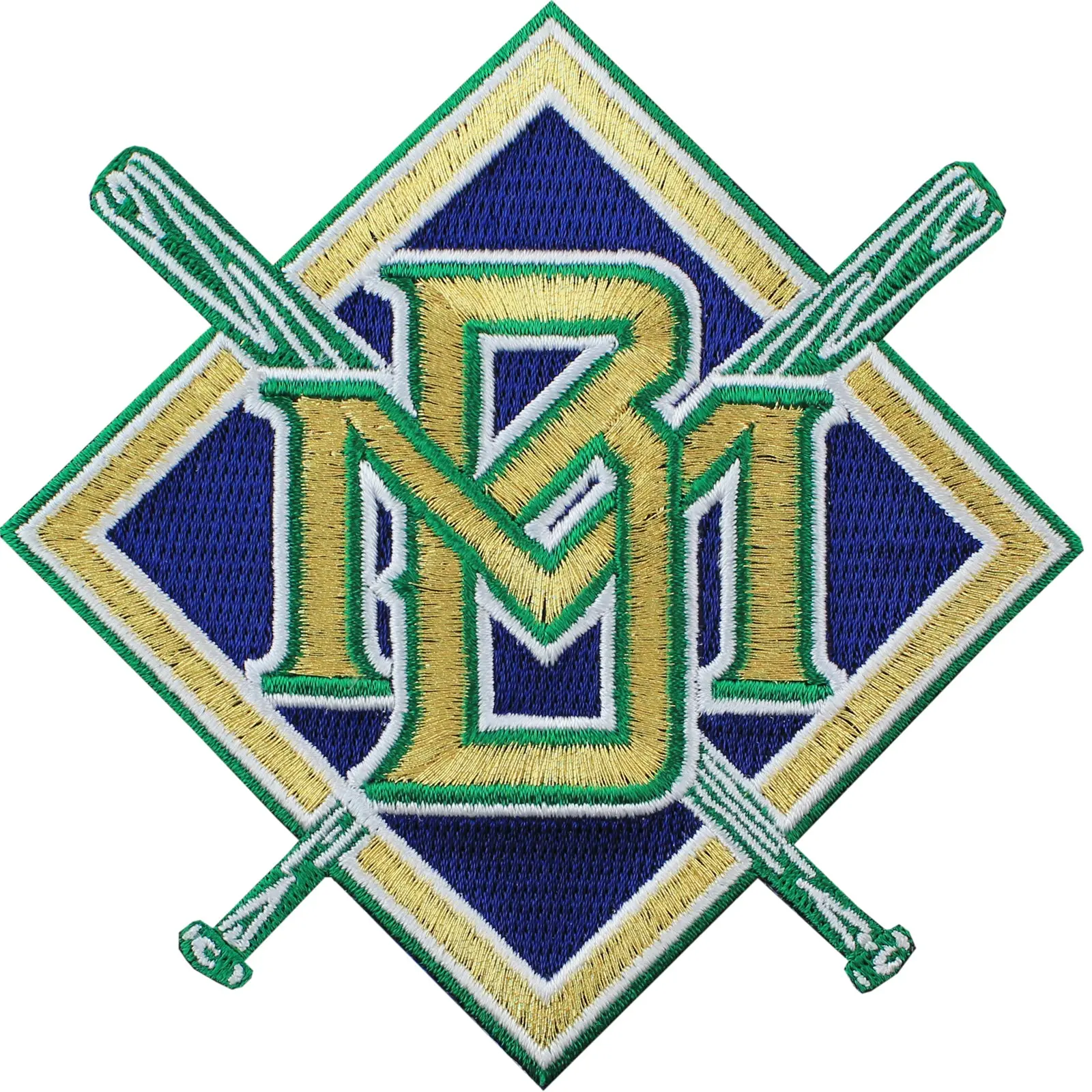Milwaukee Brewers Cross Bats 90's Jersey Logo Patch