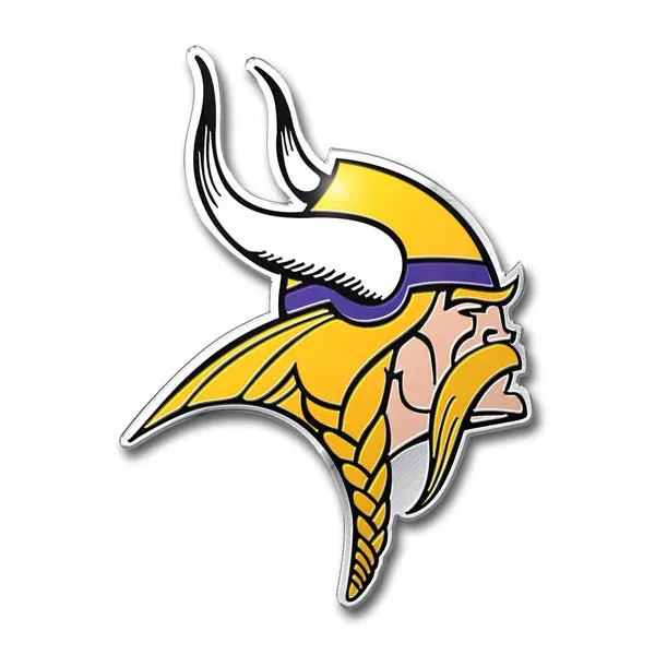 Minnesota Vikings Colored Aluminum Car Auto Emblem