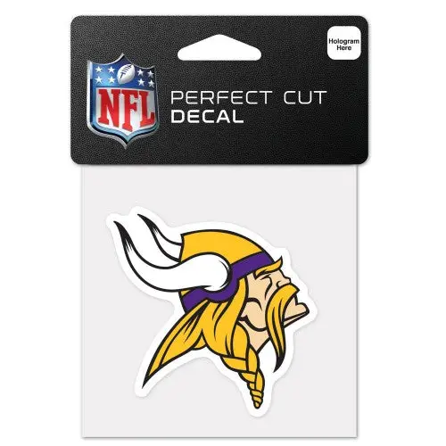 Minnesota Vikings Perfect Cut Decals 4" x 4" (Colored)