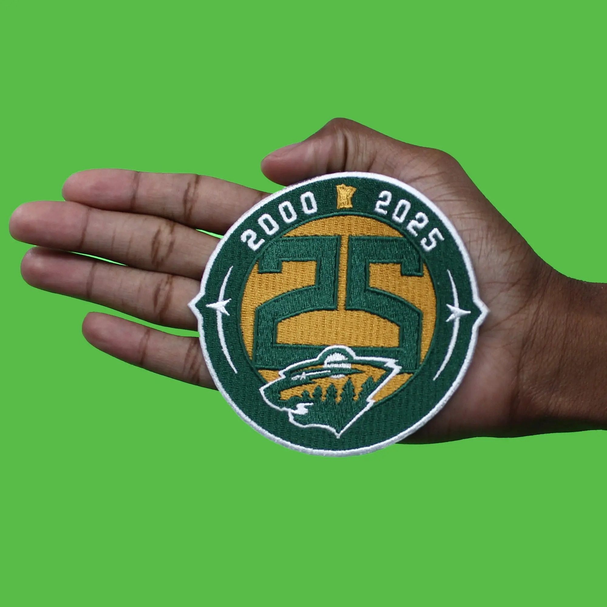 Minnesota Wild 25th Anniversary NHL Season Jersey Patch 2025-26 (Alternate) - Image 3